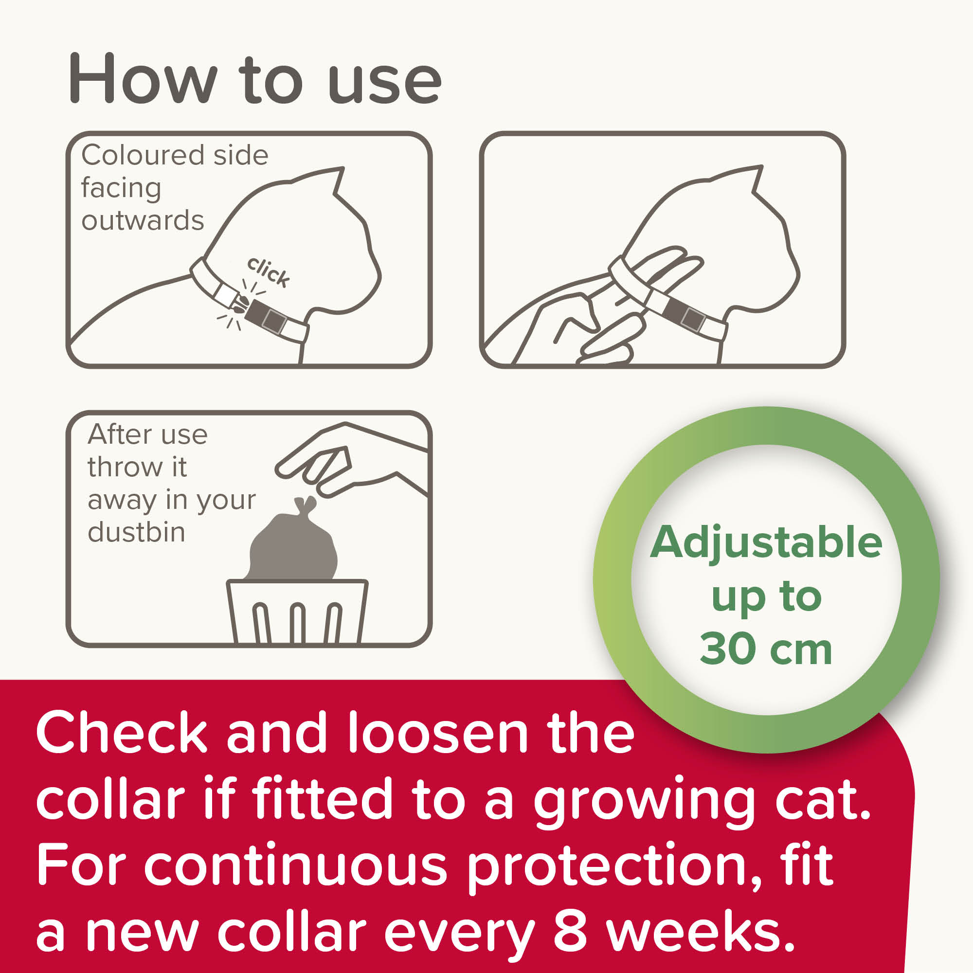 Beaphar Soft Reflective Flea Collar for Cats, 30cm