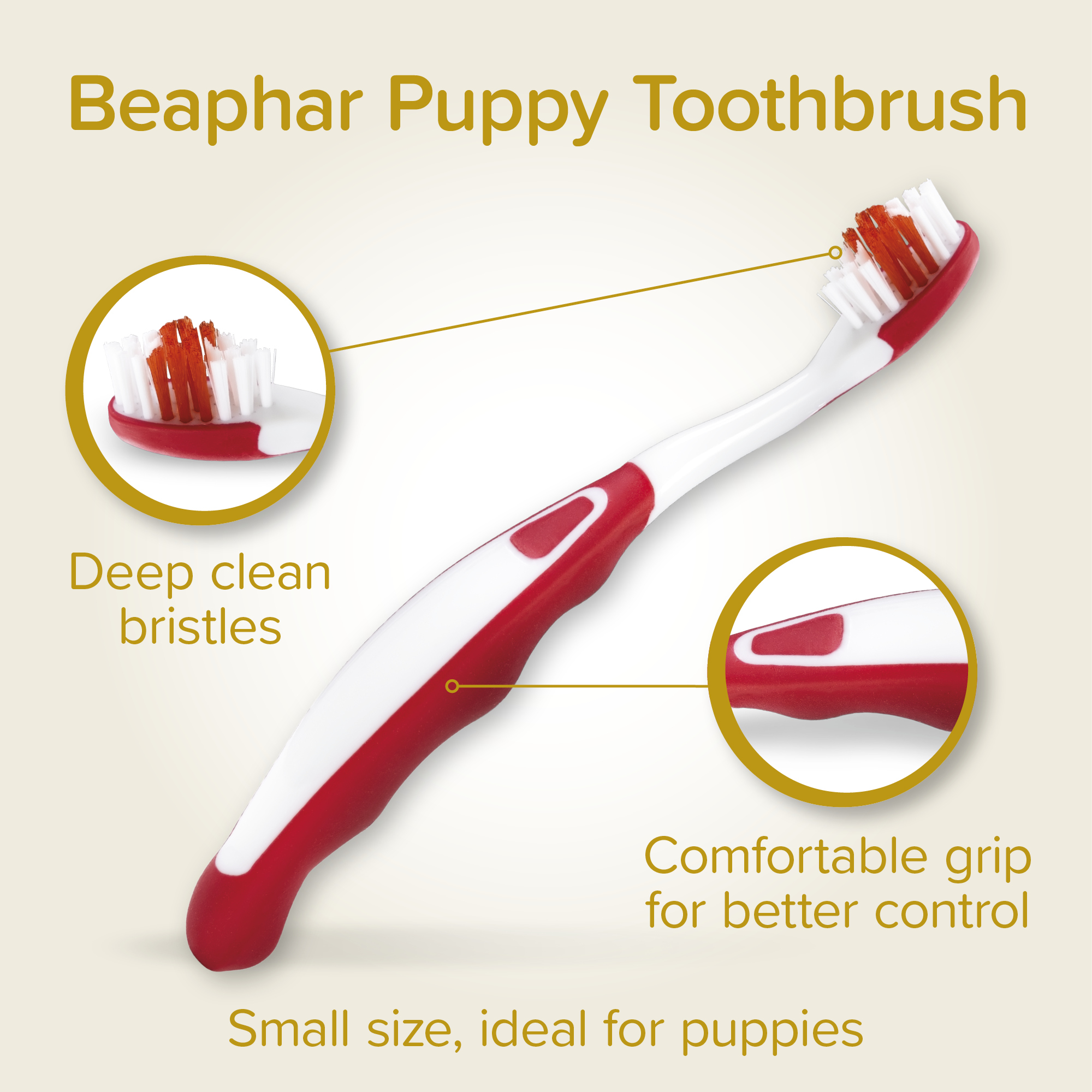 Beaphar Puppy Dental Kit, 1 x toothbrush, 1 x finger toothbrush, 1 x 50g camomile-flavoured toothpaste