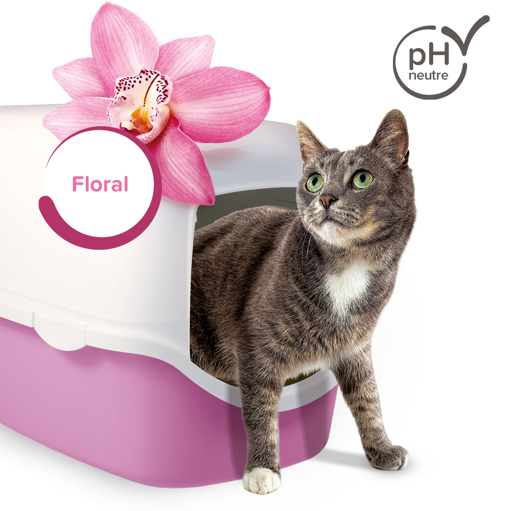 Absorbeur d’odeurs, granulés pour litière, Parfum floral - 400 g