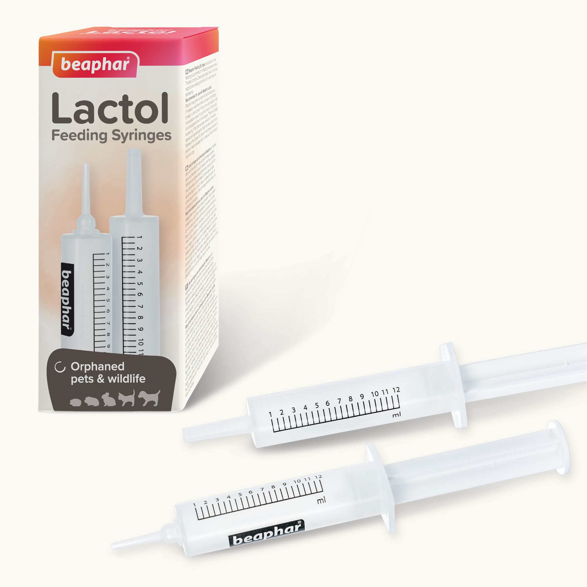 Lactol Milk Replacer Feeding Syringes for Kittens, Puppies & Small Animals, 2 syringes