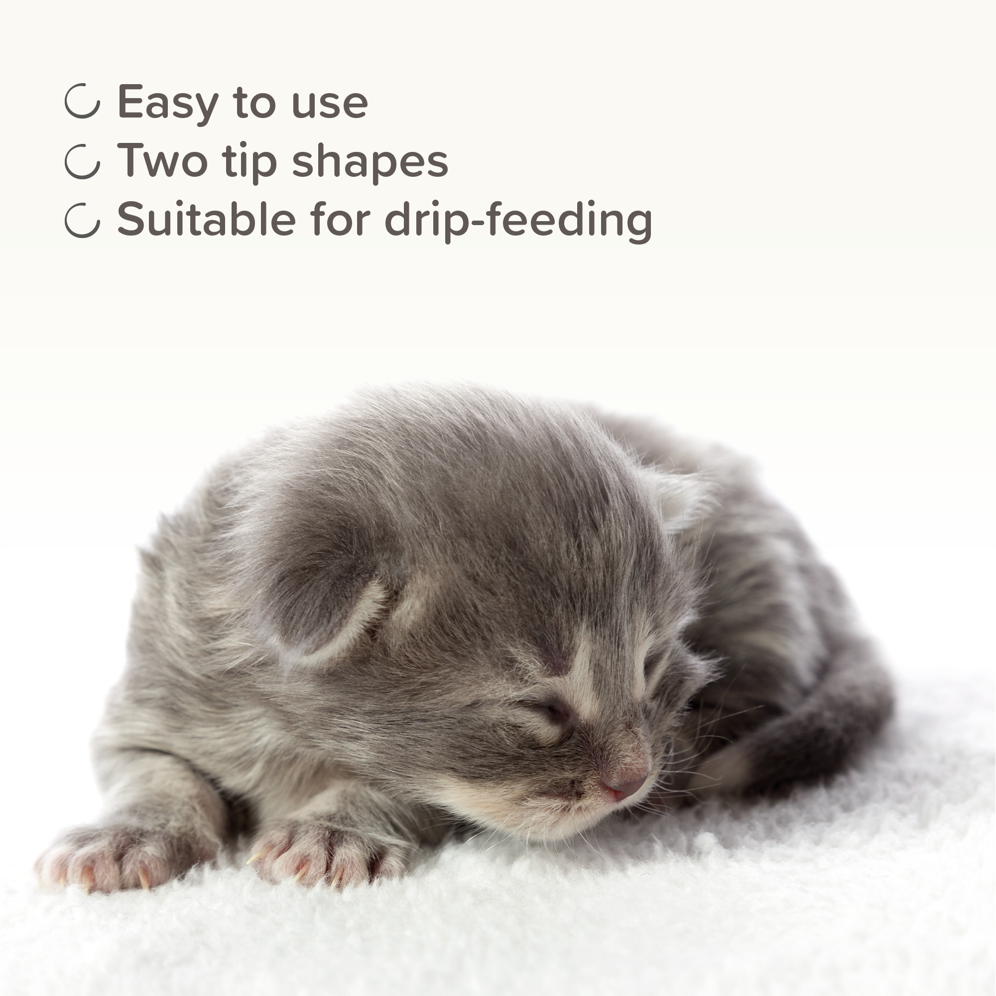 Lactol Milk Replacer Feeding Syringes for Kittens, Puppies & Small Animals, 2 syringes