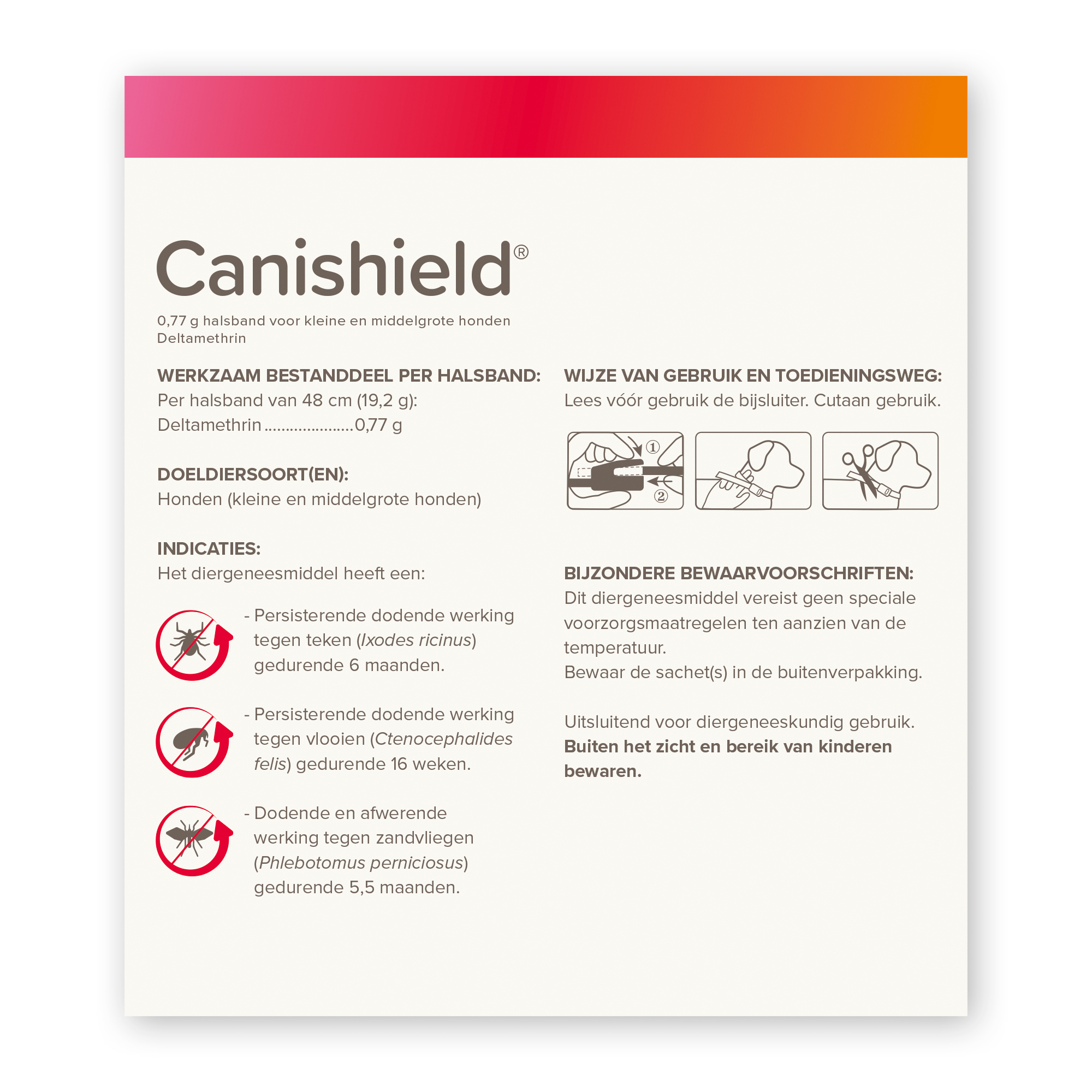 Beaphar Canishield® hond band klein/middel 48cm 1st