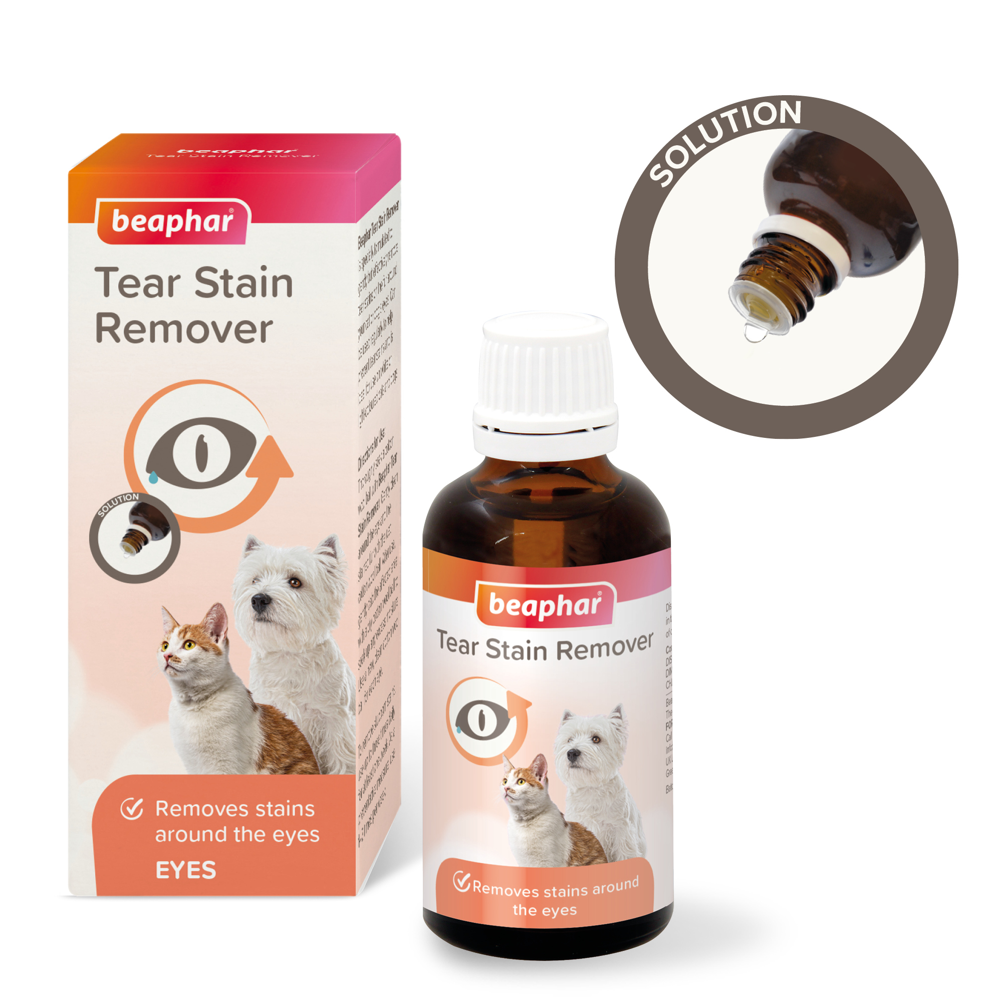 Beaphar Tear Stain Remover Liquid for Cats & Dogs
