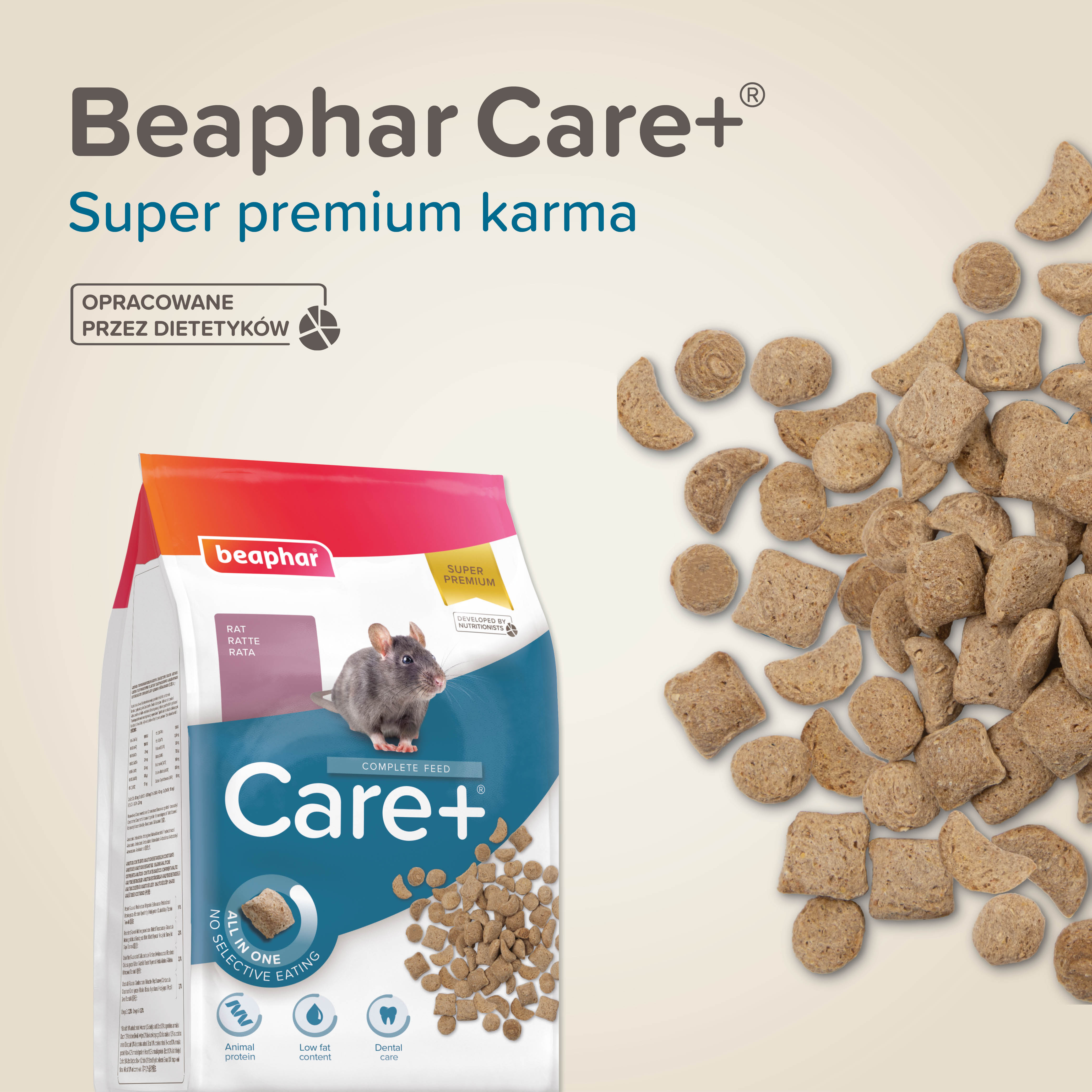 CARE+ RAT 1,5KG - karma dla szczurów