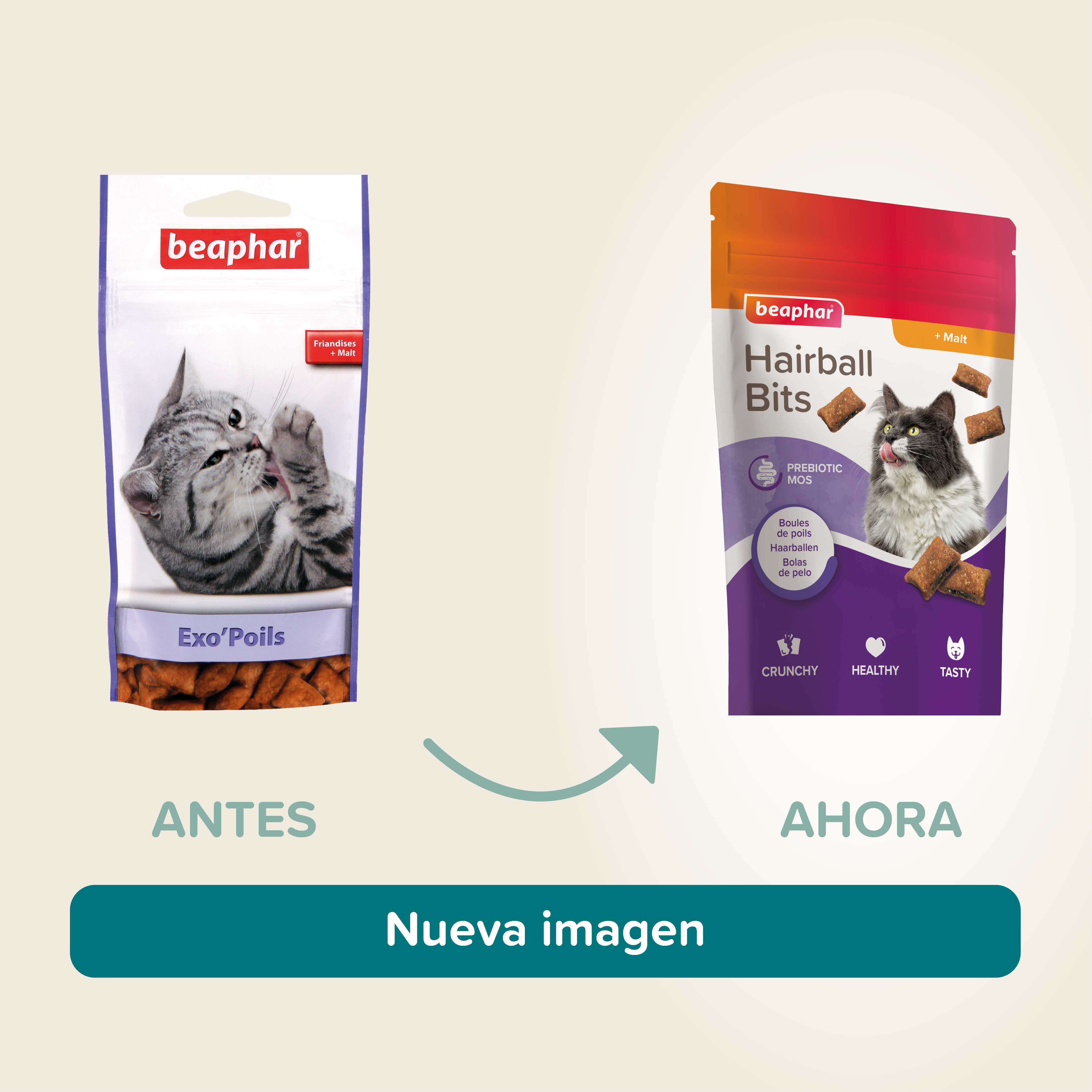 Beaphar Hairball Bits - Snack para Gatos - 150g