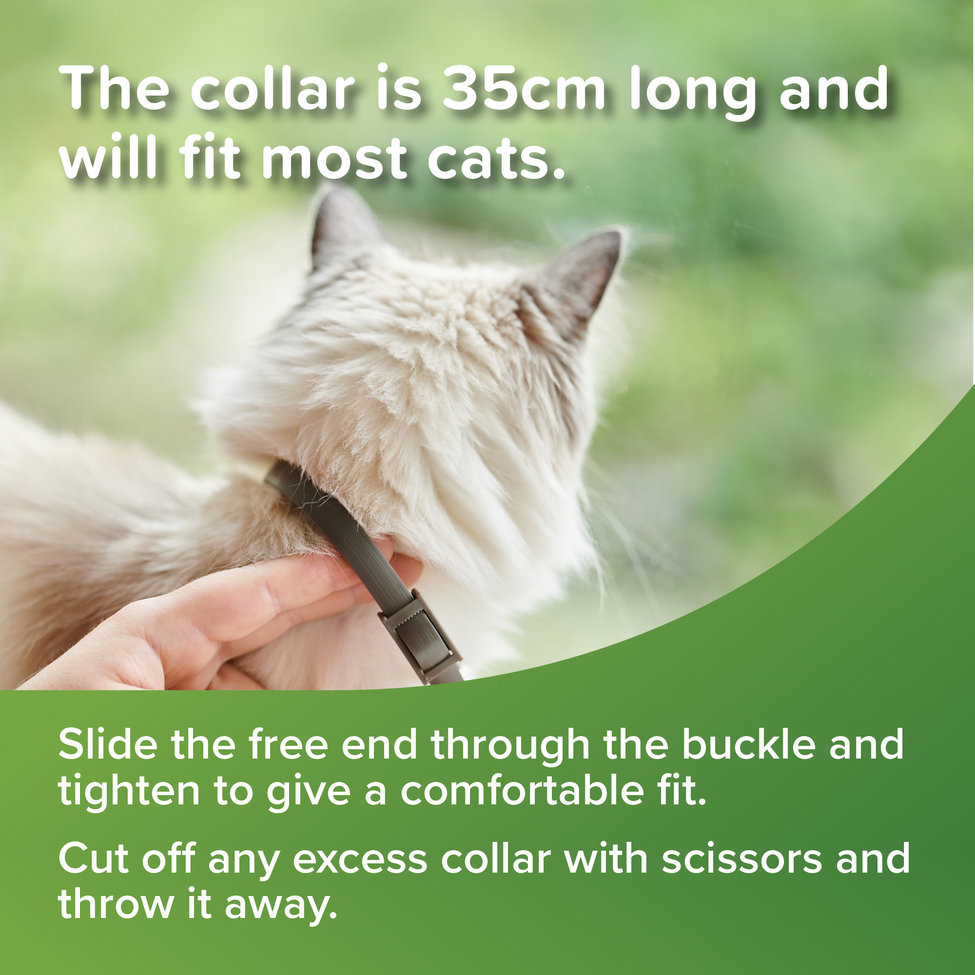 Beaphar VETOpure Plant-Based Protection Flea Reflective Collar for Cats | 35cm
