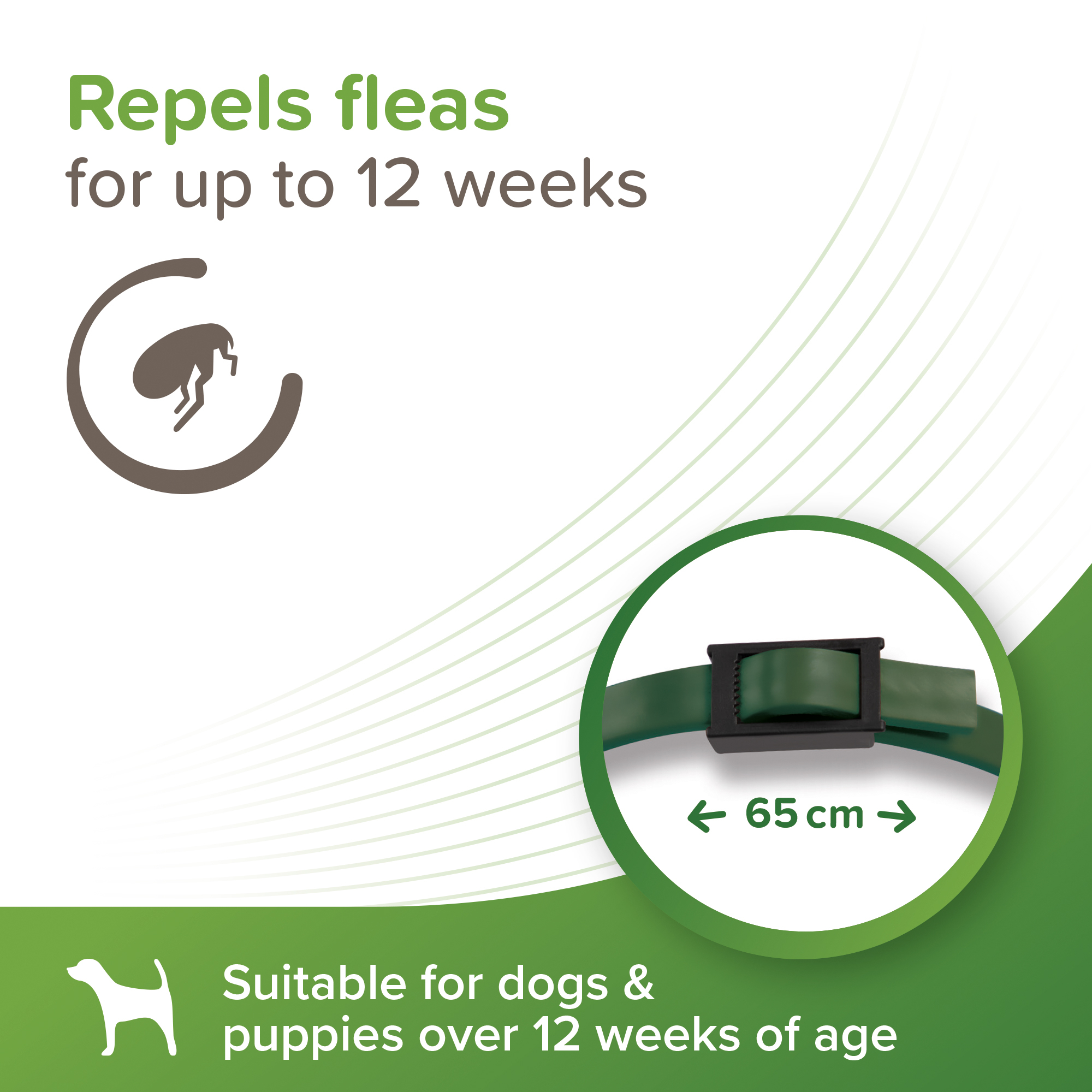 Beaphar VETOpure Plant-Based Protection Flea Collar for Dogs, 65cm