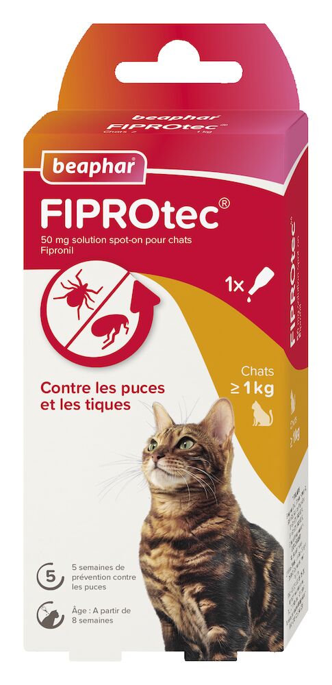 FIPROtec 50 mg solution spot-on pour chats x1