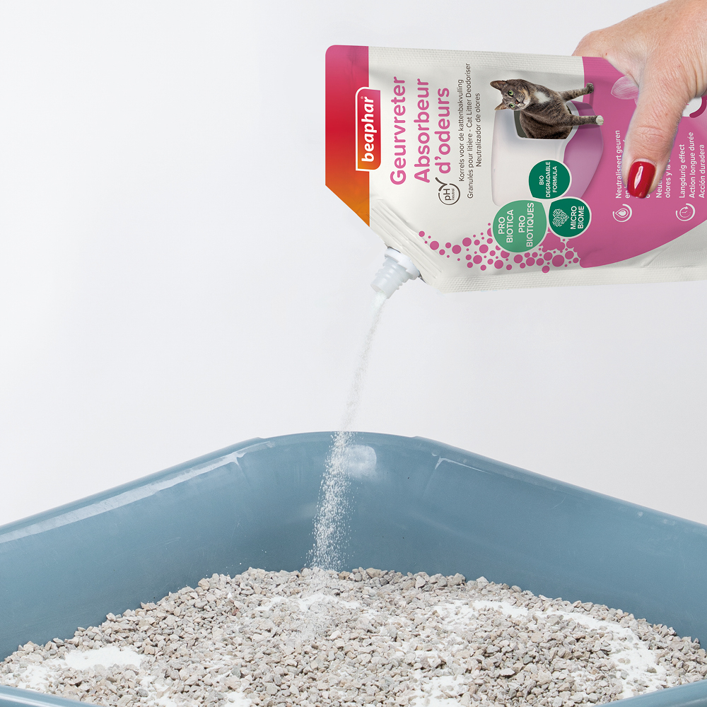 Absorbeur d’odeurs, granulés pour litière, Parfum floral