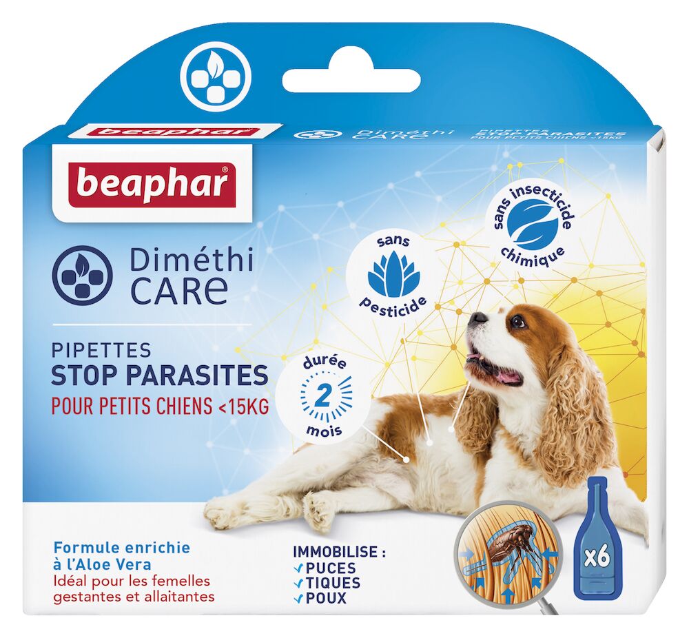 DIMETHICARE Pipettes stop parasites, Petit chien