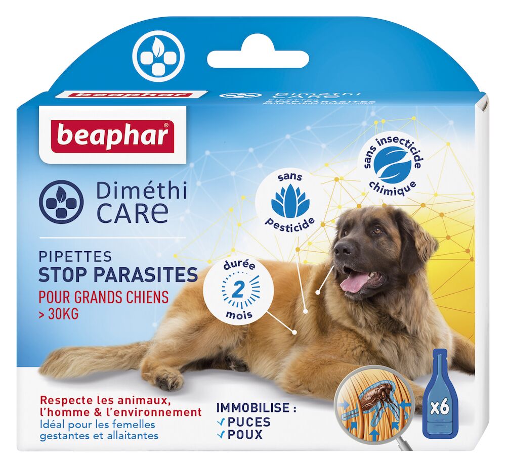 DIMETHICARE Pipettes stop parasites, Grand chien (>30 kg)