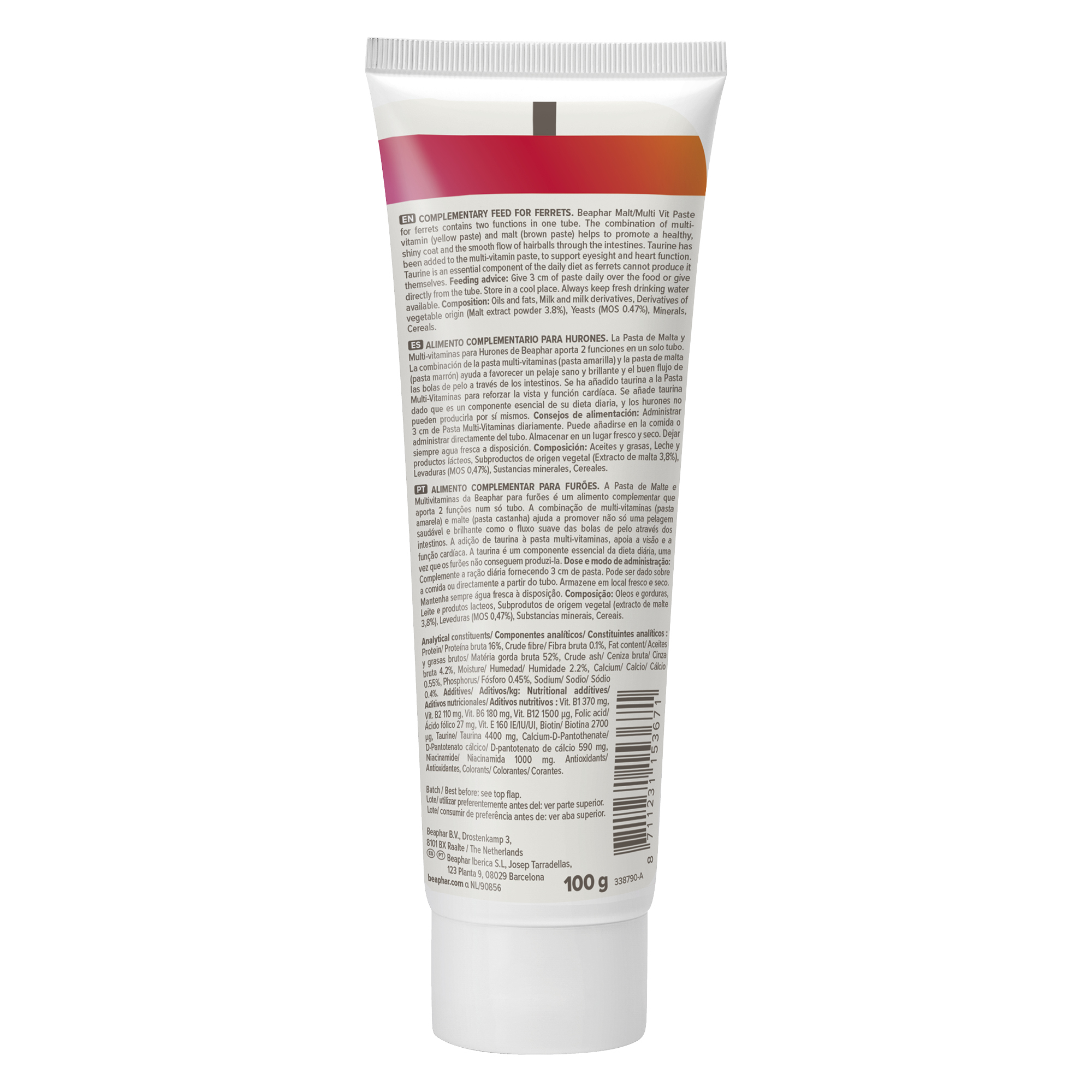 Beaphar Multi-Vitamin & Hairball Paste for Ferrets – 100g