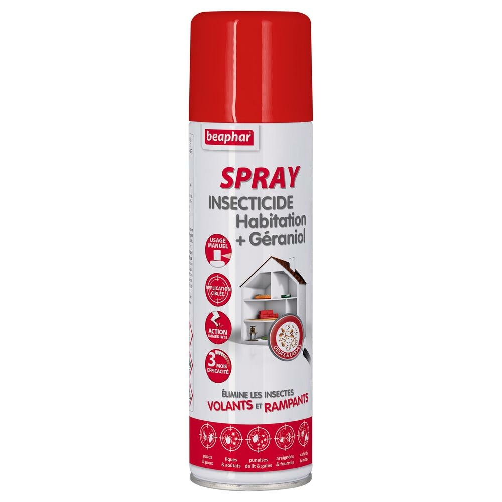 Spray insecticide Habitation + Géraniol - 500 ml