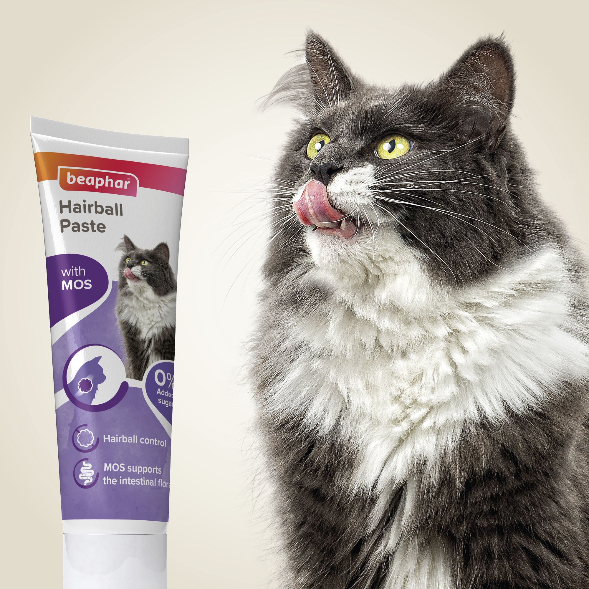 Beaphar Hairball Prebiotic Paste for Cats – 100g