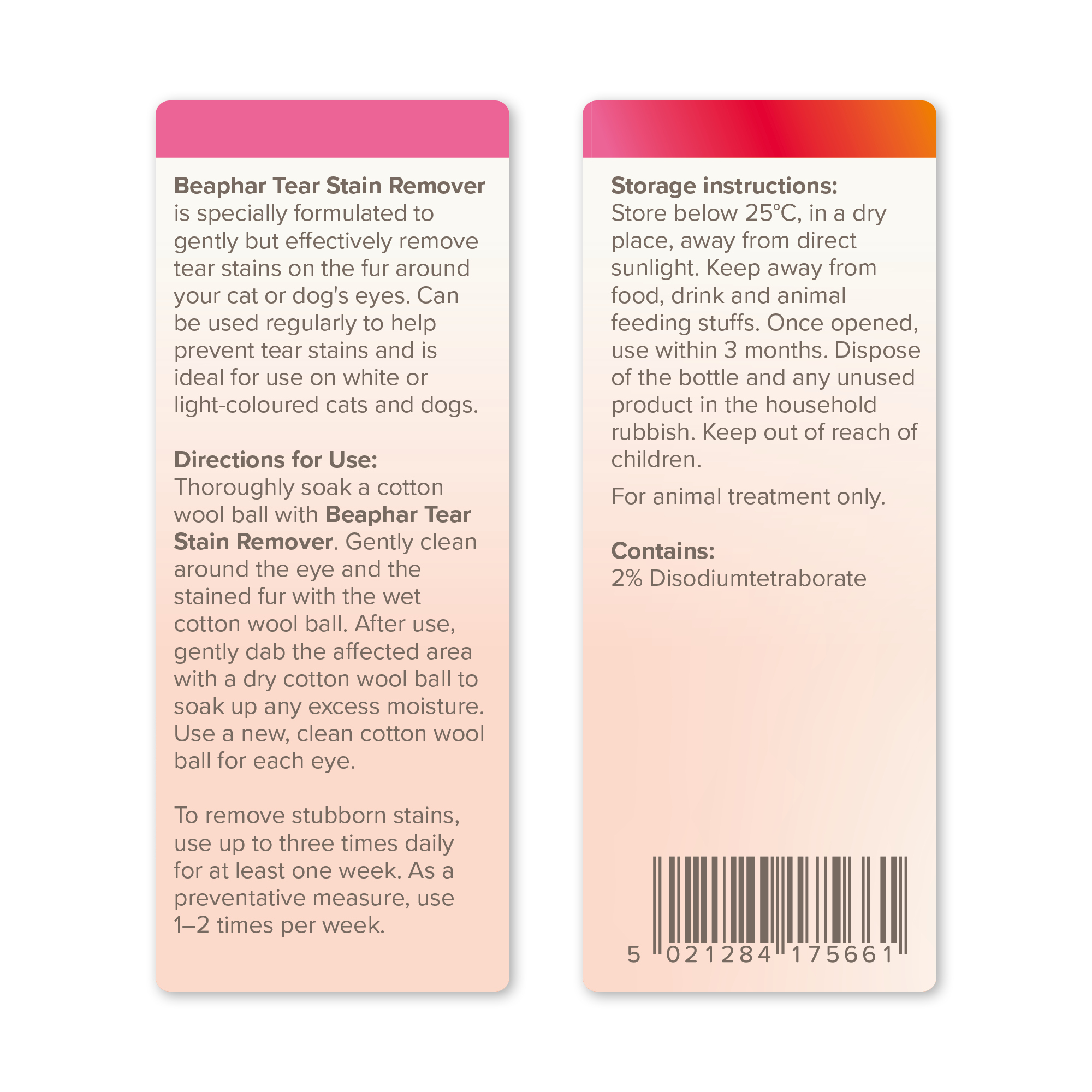 Beaphar Tear Stain Remover Liquid for Cats & Dogs