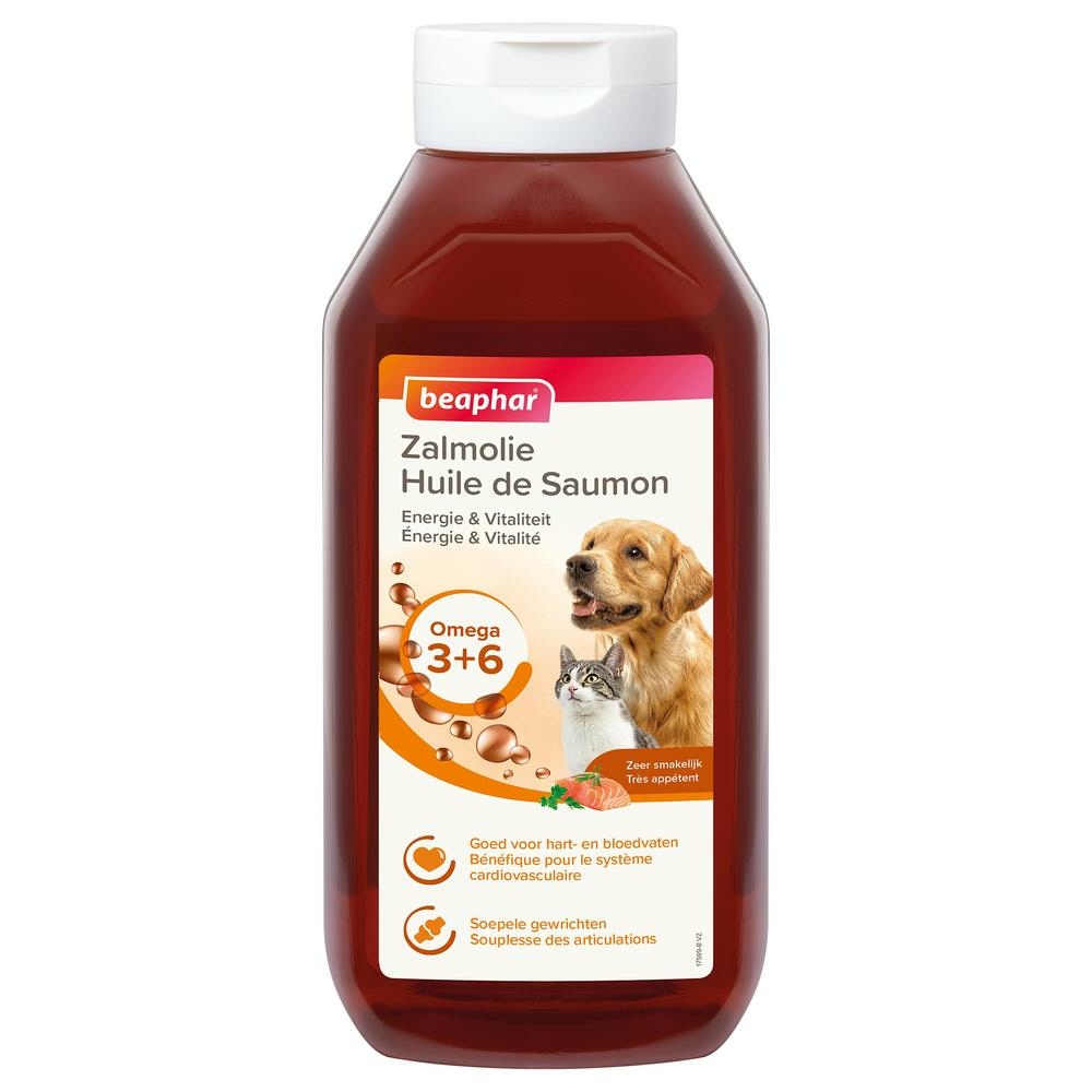 Huile de saumon pour chien et chat 940 ml