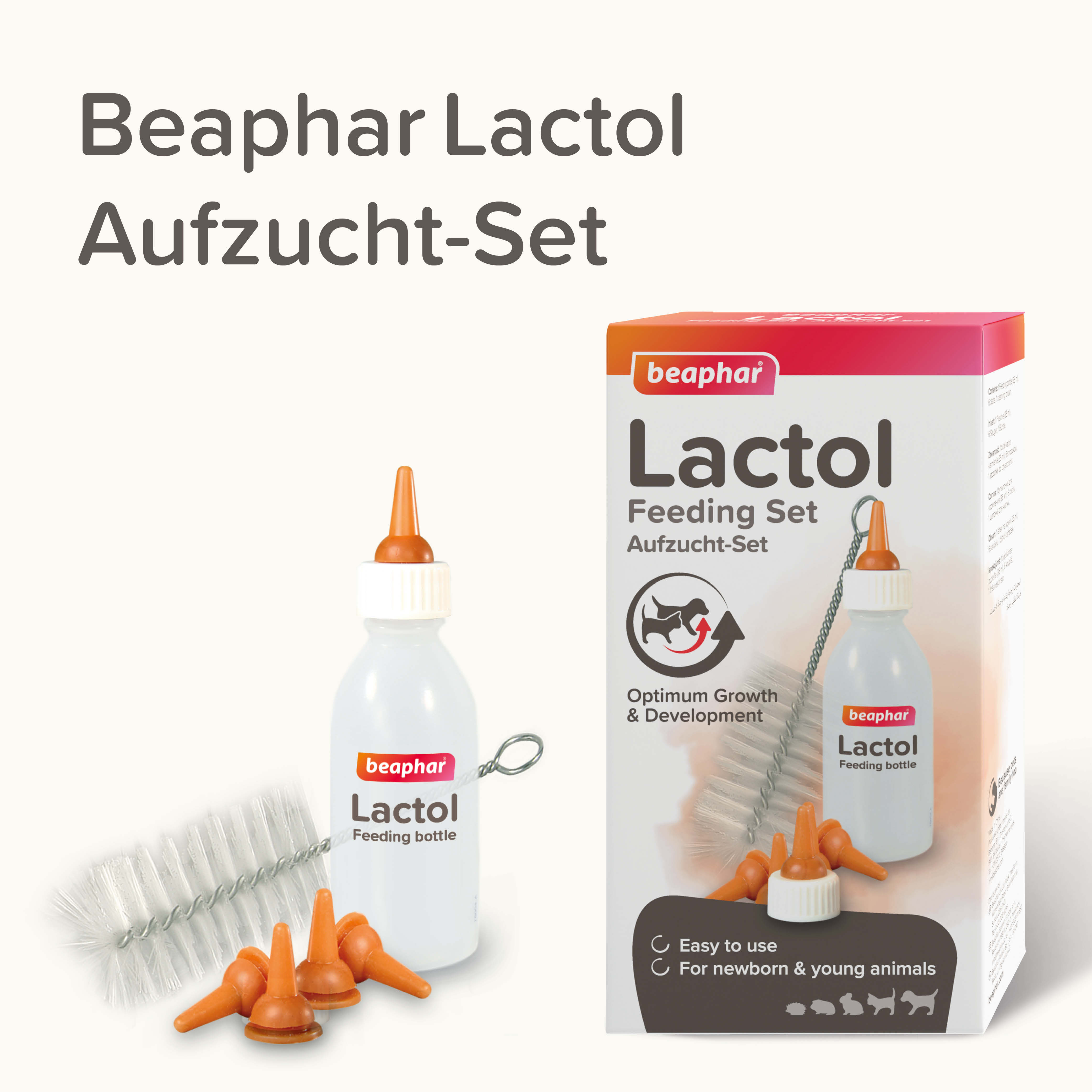 Lactol Aufzucht Set (Flasche, Bürste & Sauger)