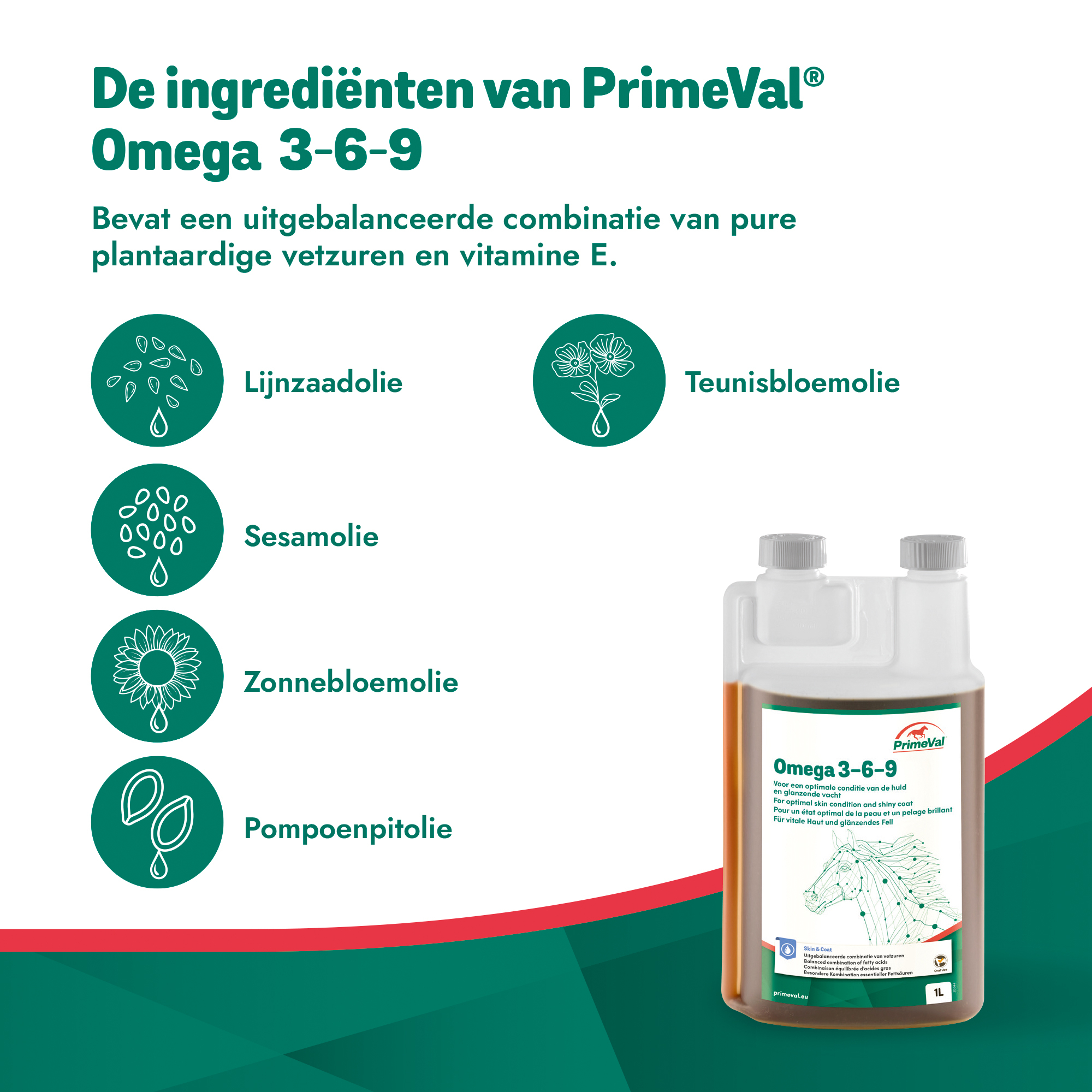 PrimeVal Omega 3-6-9 Paard 1 l