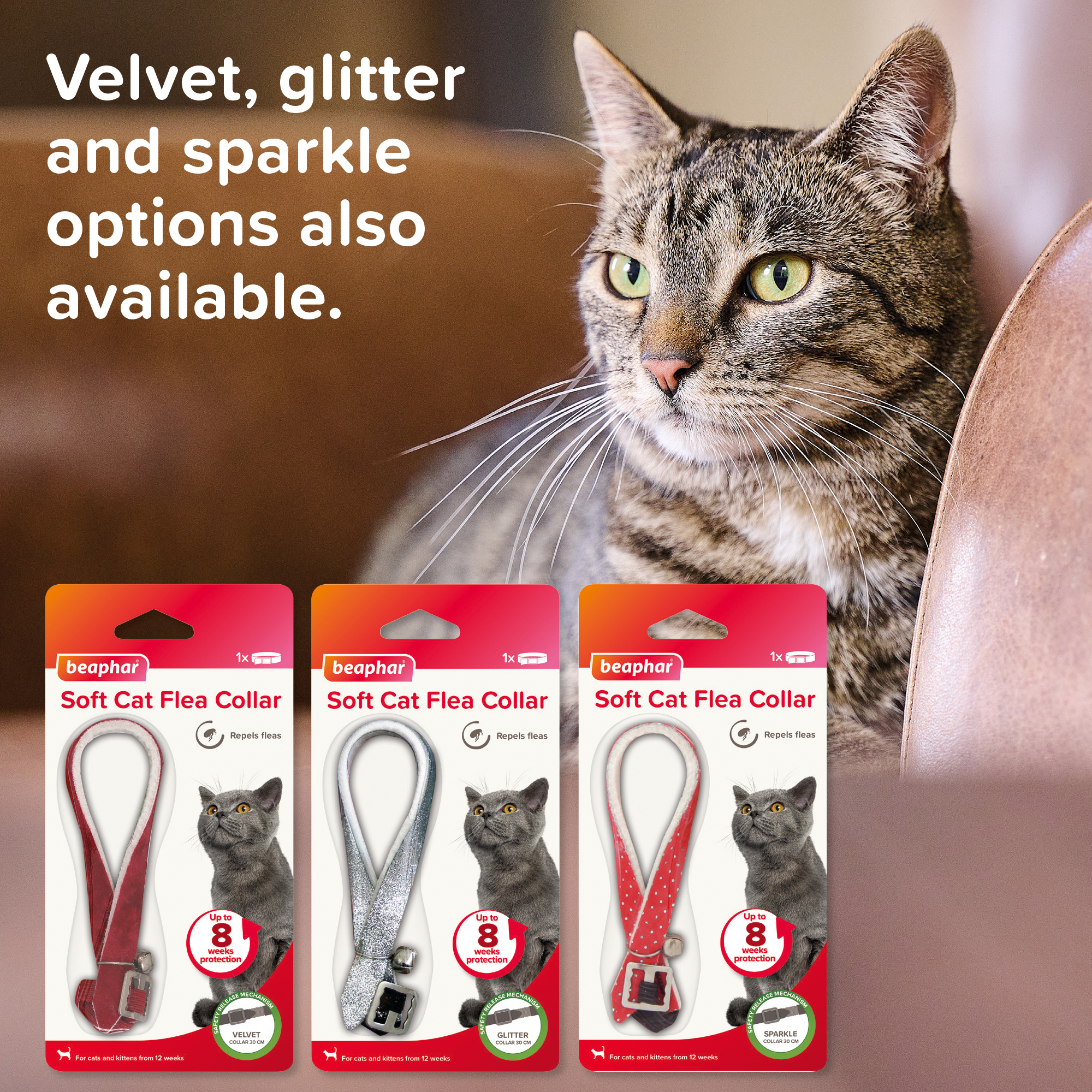 Beaphar Soft Reflective Flea Collar for Cats