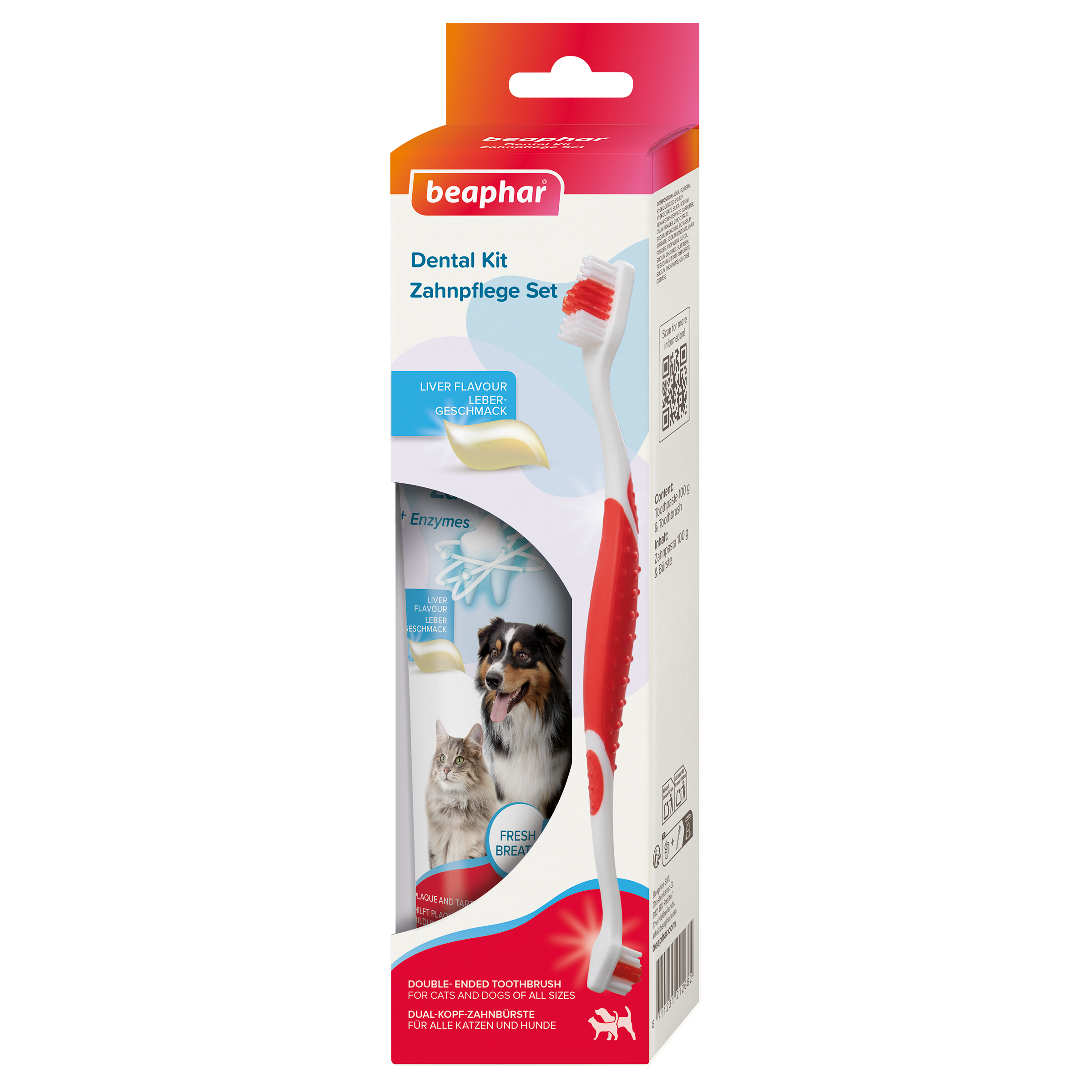 Beaphar Kombipakke tannkrem og 2-veis tannbørste