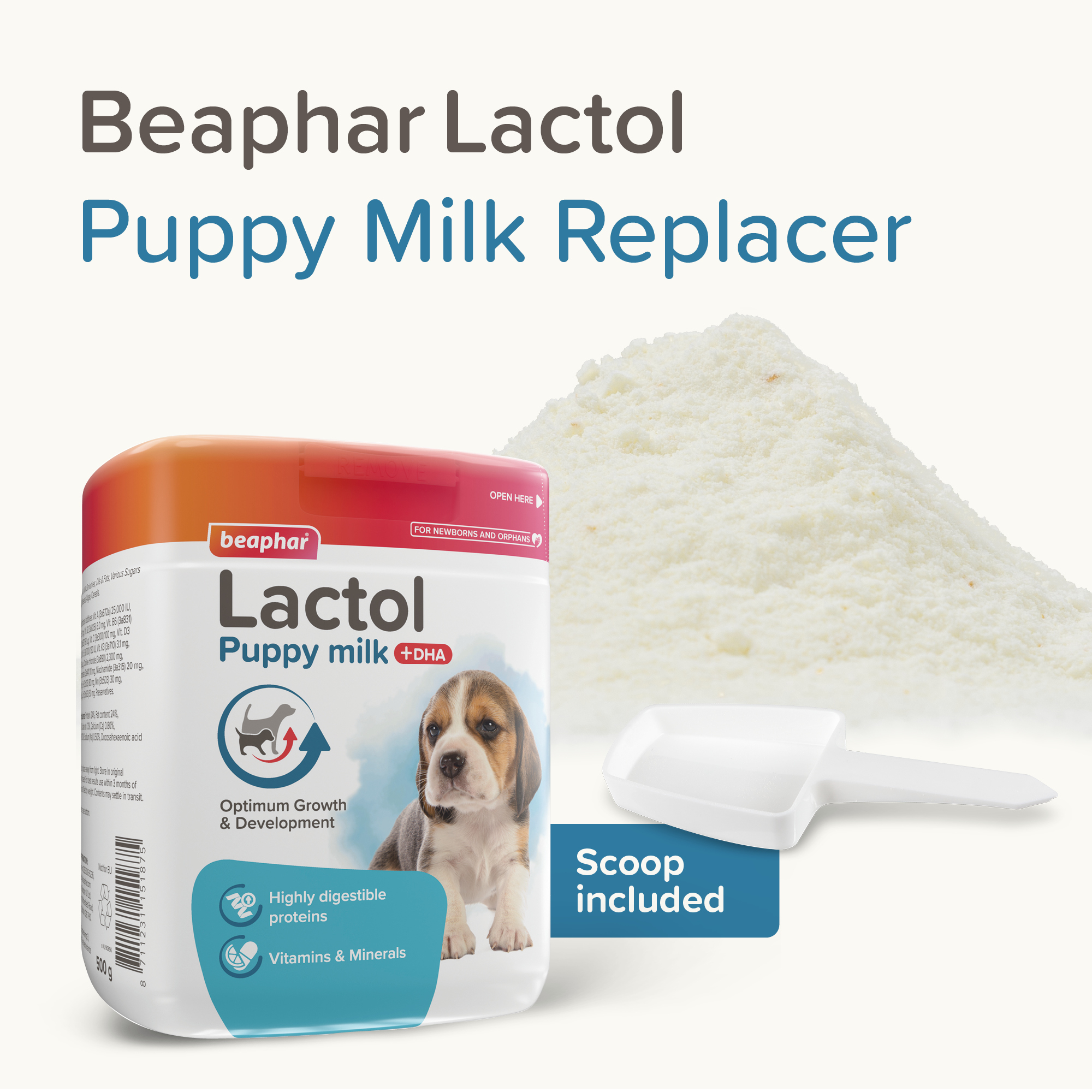 Beaphar Lactol Milk Replacer for Puppies – 500g
