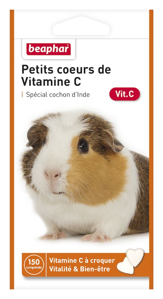 Petits coeurs de Vitamine C, cochon d’Inde