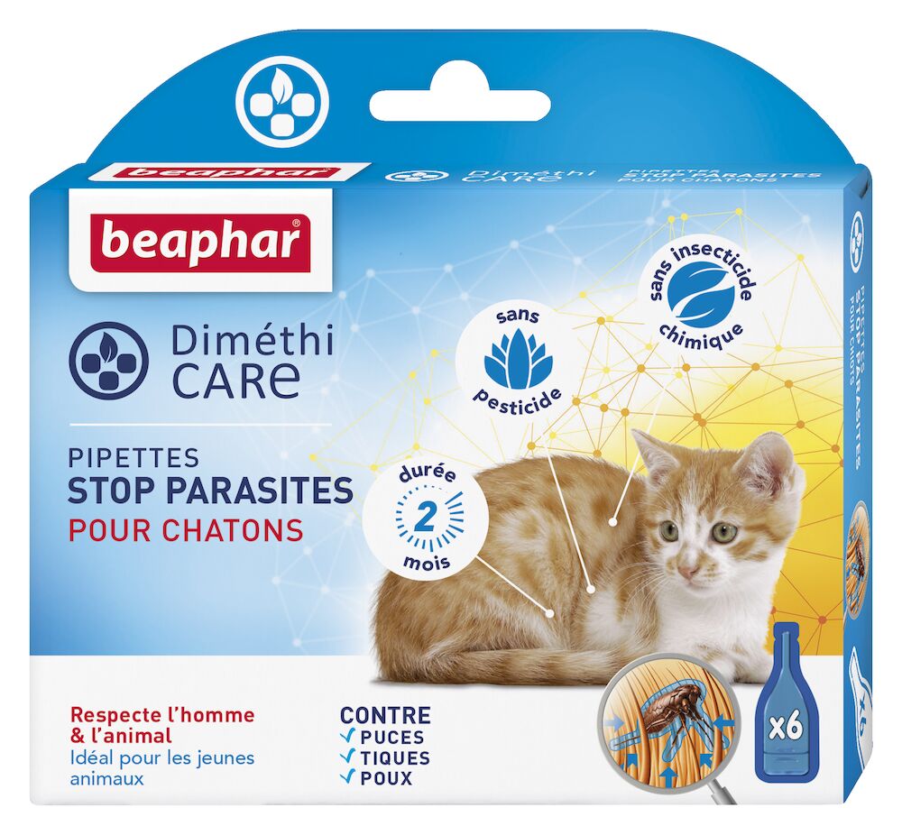 DIMETHICARE, pipettes stop parasites - Pour chatons