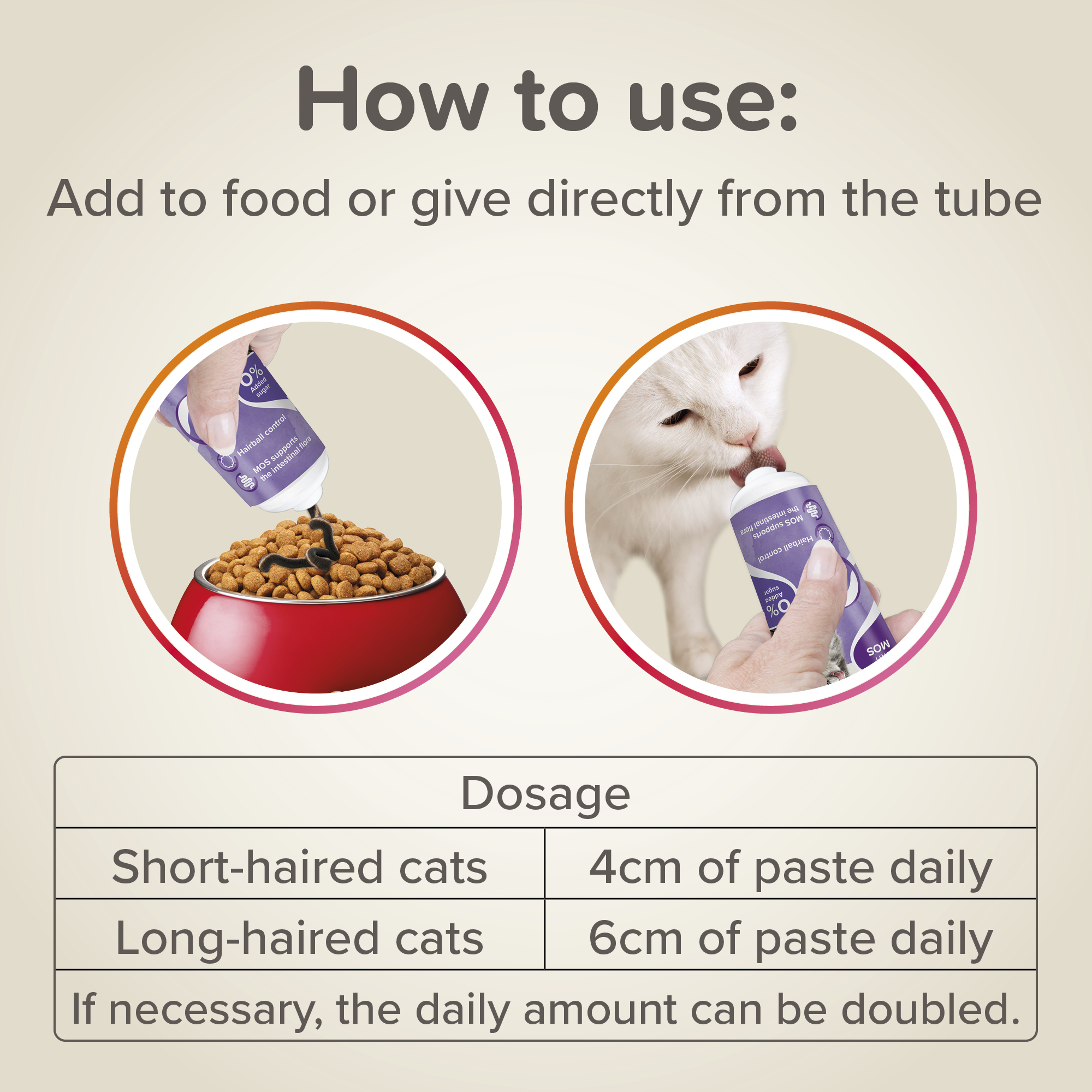 2in1 szőrlabda elleni malátás paszta macskáknak