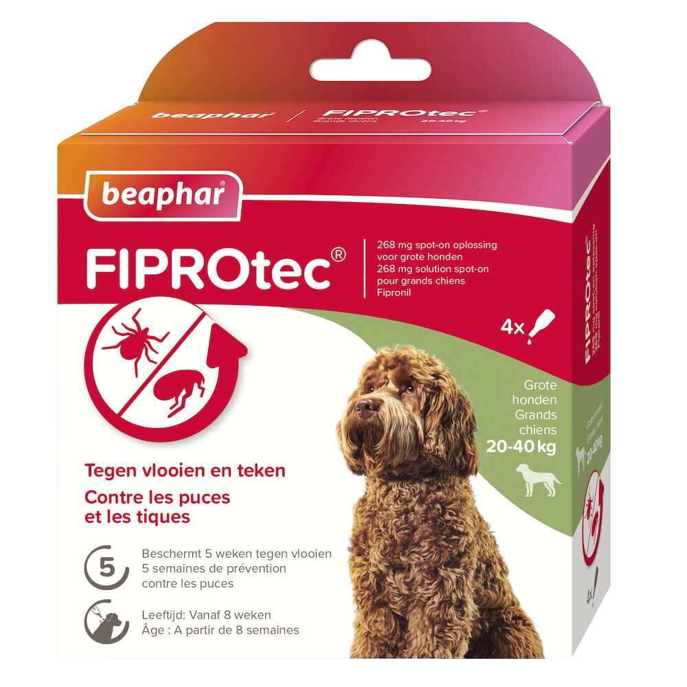Beaphar FIPROtec® Spot-On hond 20-40kg 4 pipetten