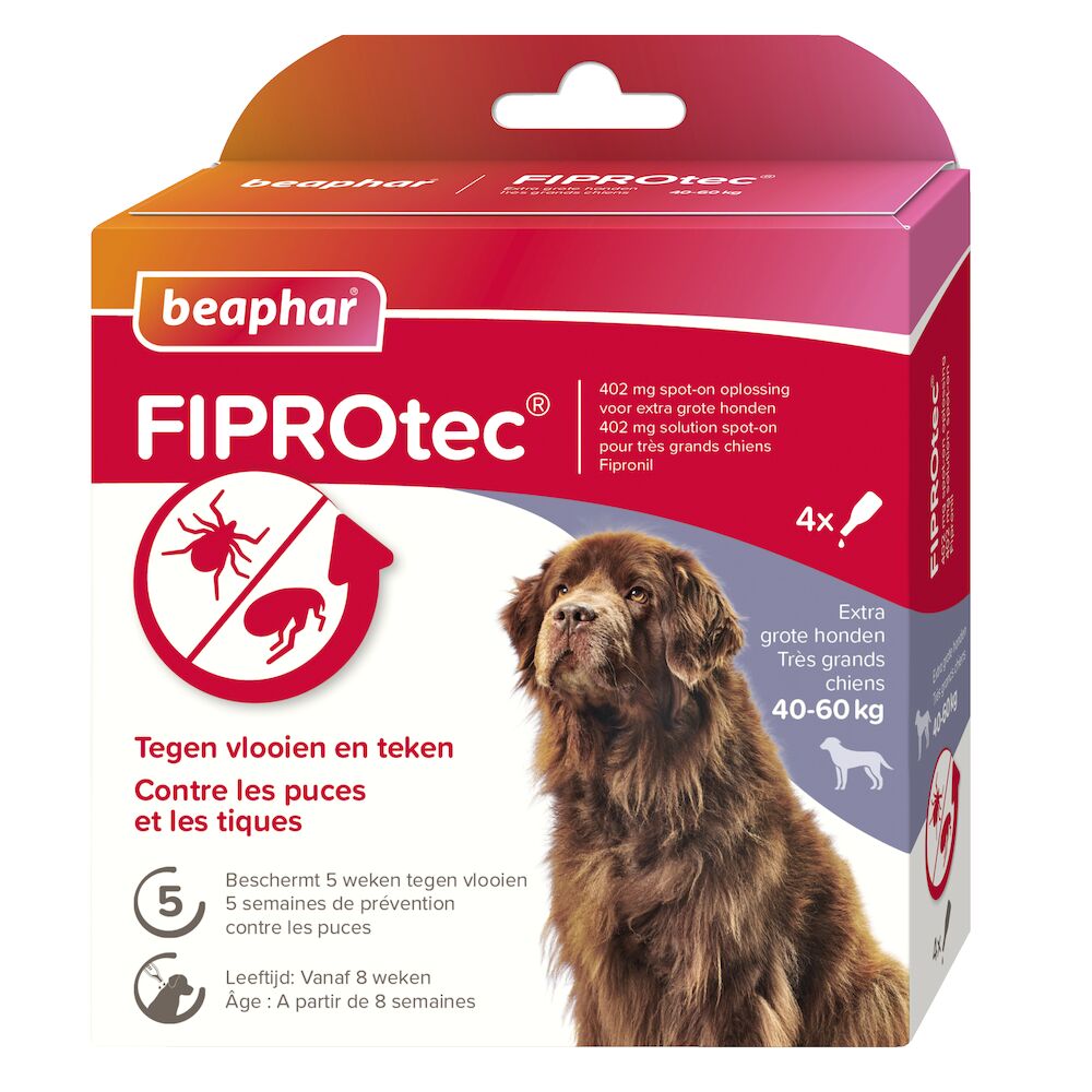 Beaphar FIPROtec® Spot-On hond 40-60kg 4 pipetten