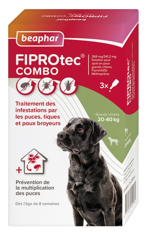 FIPROtec COMBO 268 mg, Solution pour spot-on pour grands chiens
