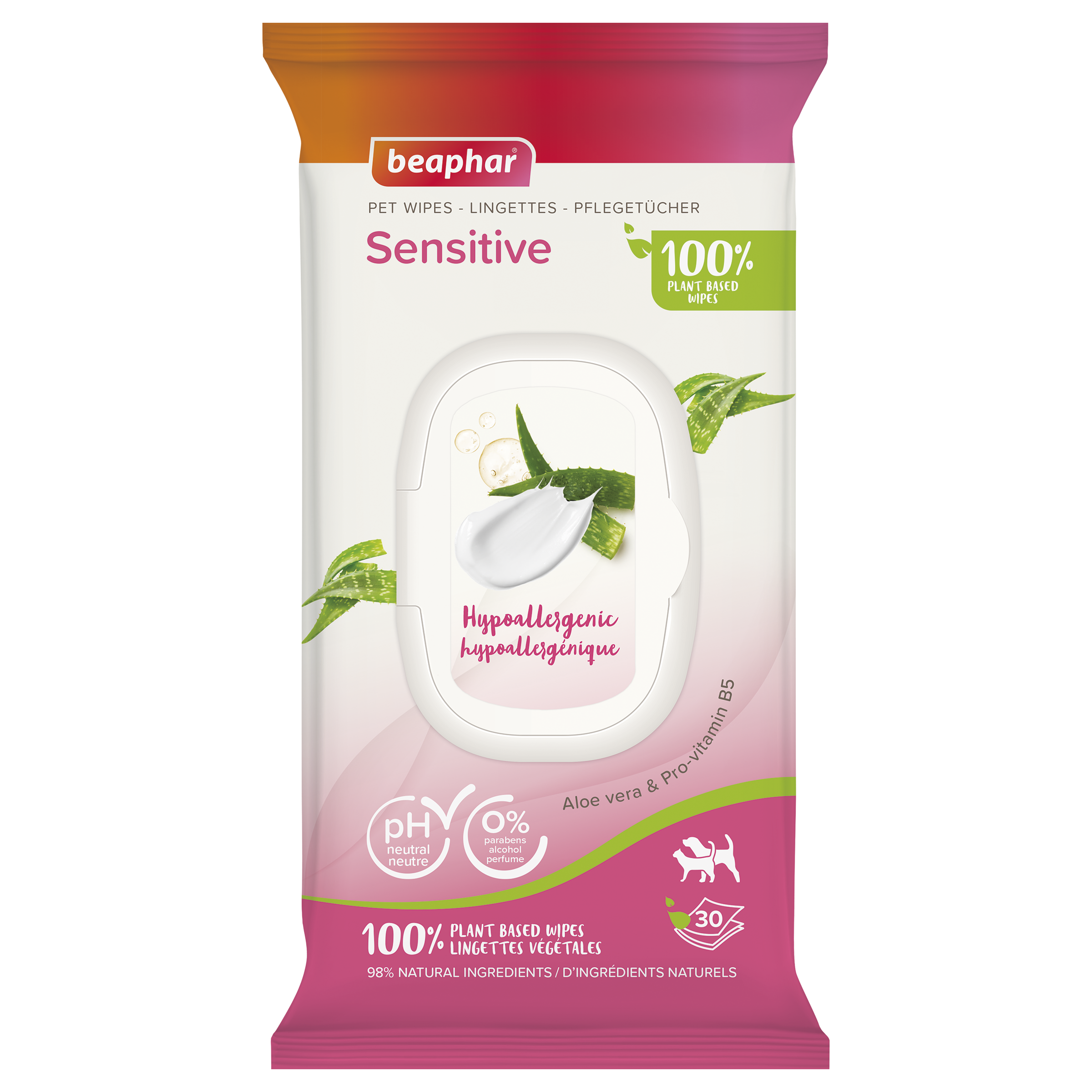 Beaphar Våtservietter Sensitiv 30pk