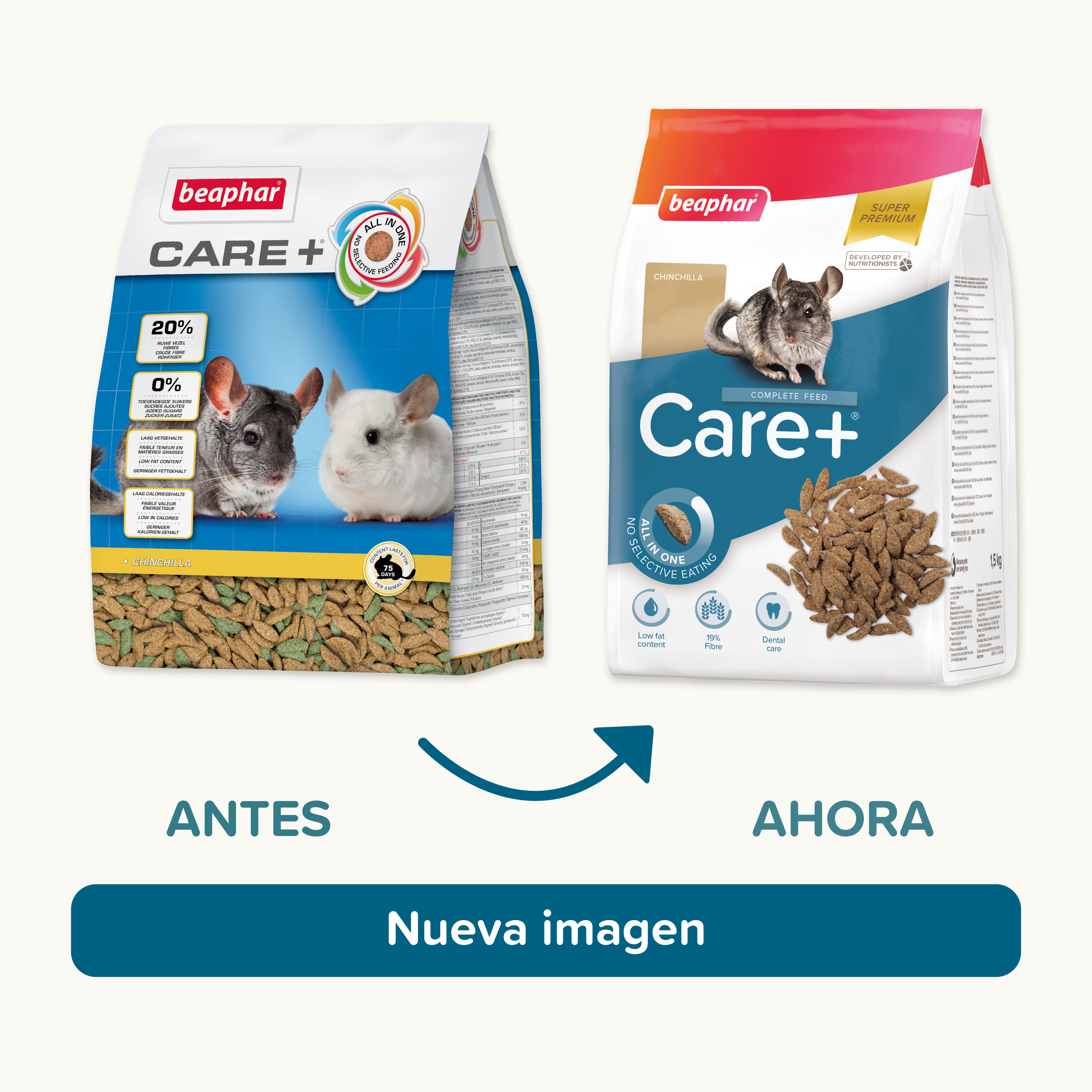 Care+® teljesértékű eledel csincsilláknak, 1,5kg