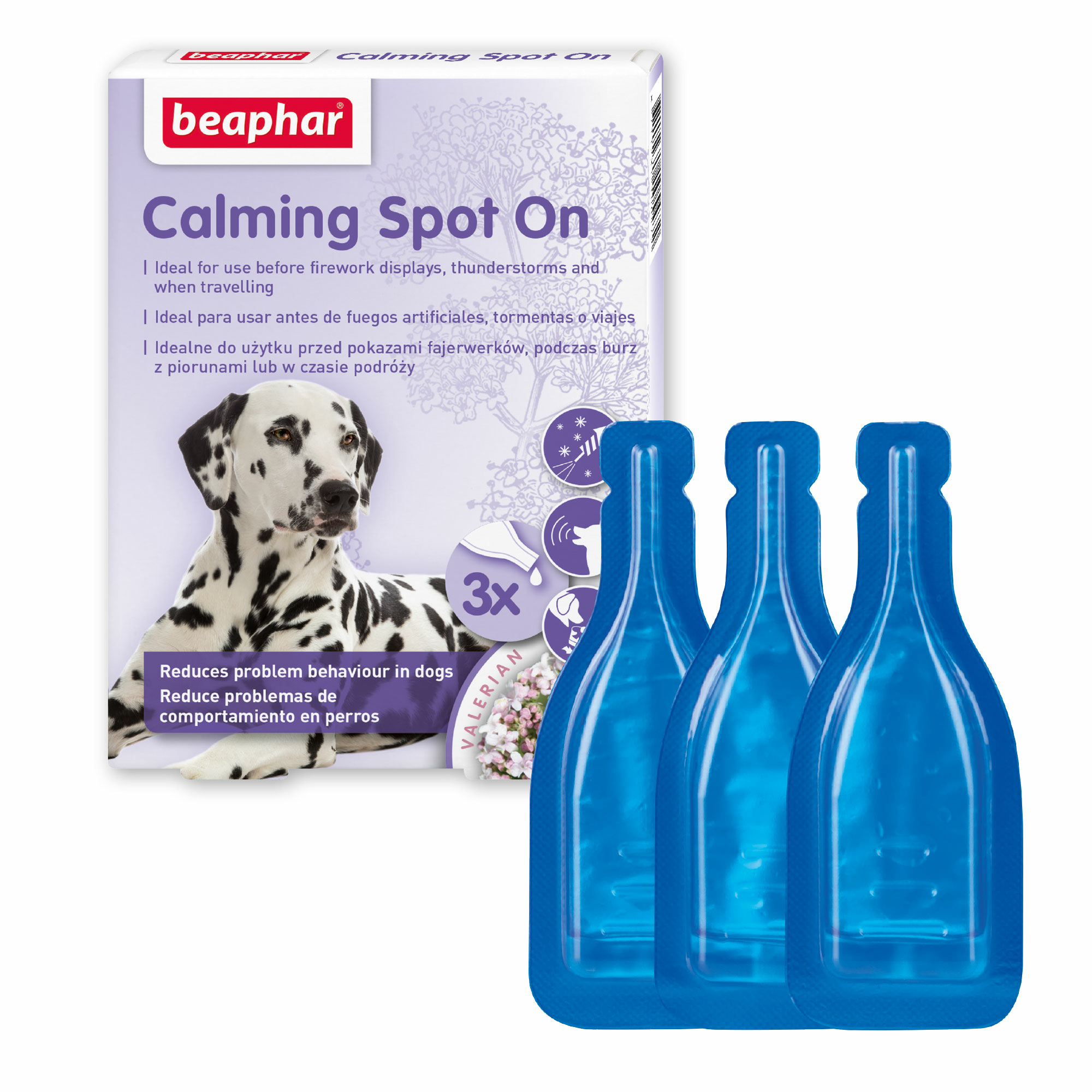 Beaphar Calming Spot On - Pipetas Calmantes para Perro - 3 x 0.7ml