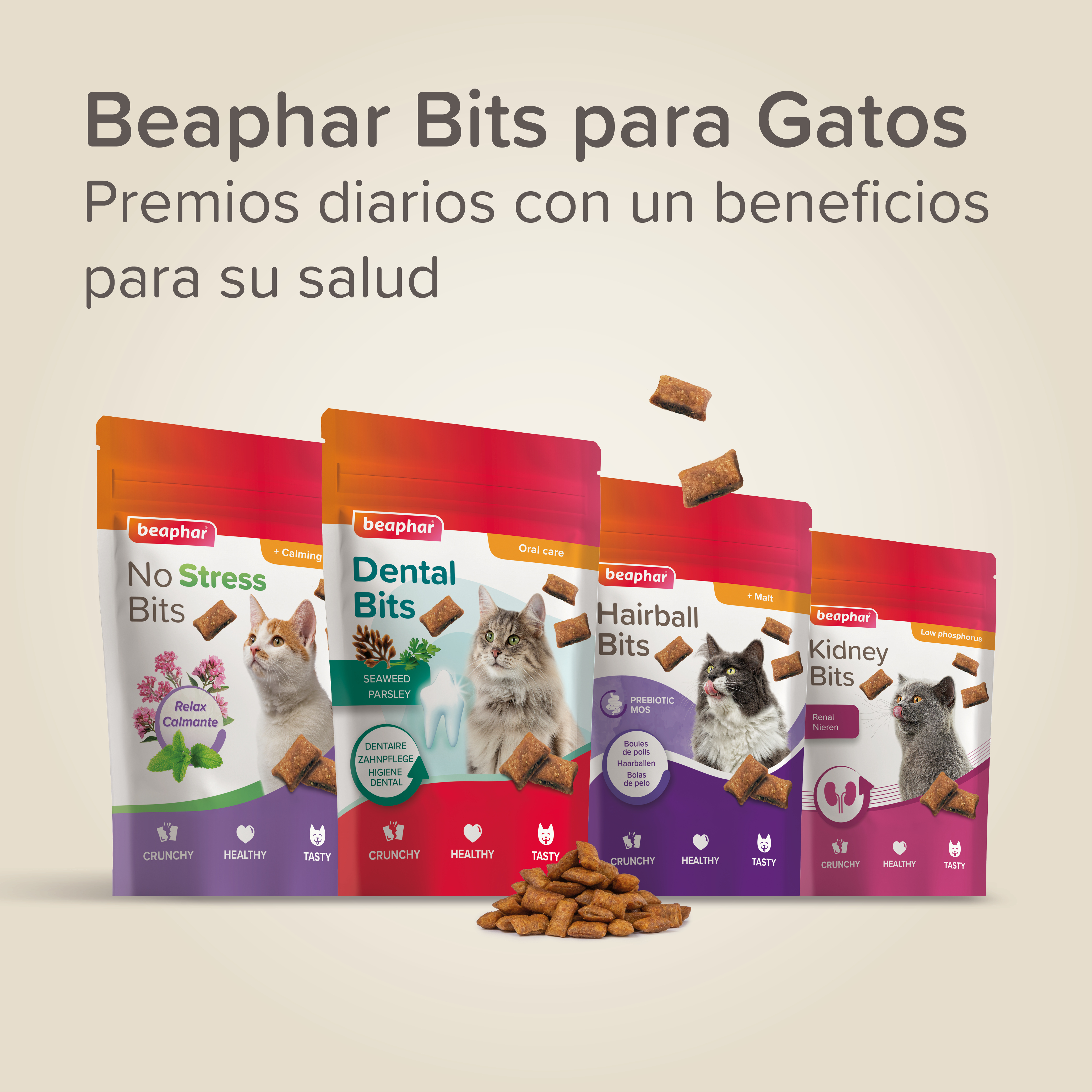 Beaphar Dental Bits - Snack para Gatos - 150g