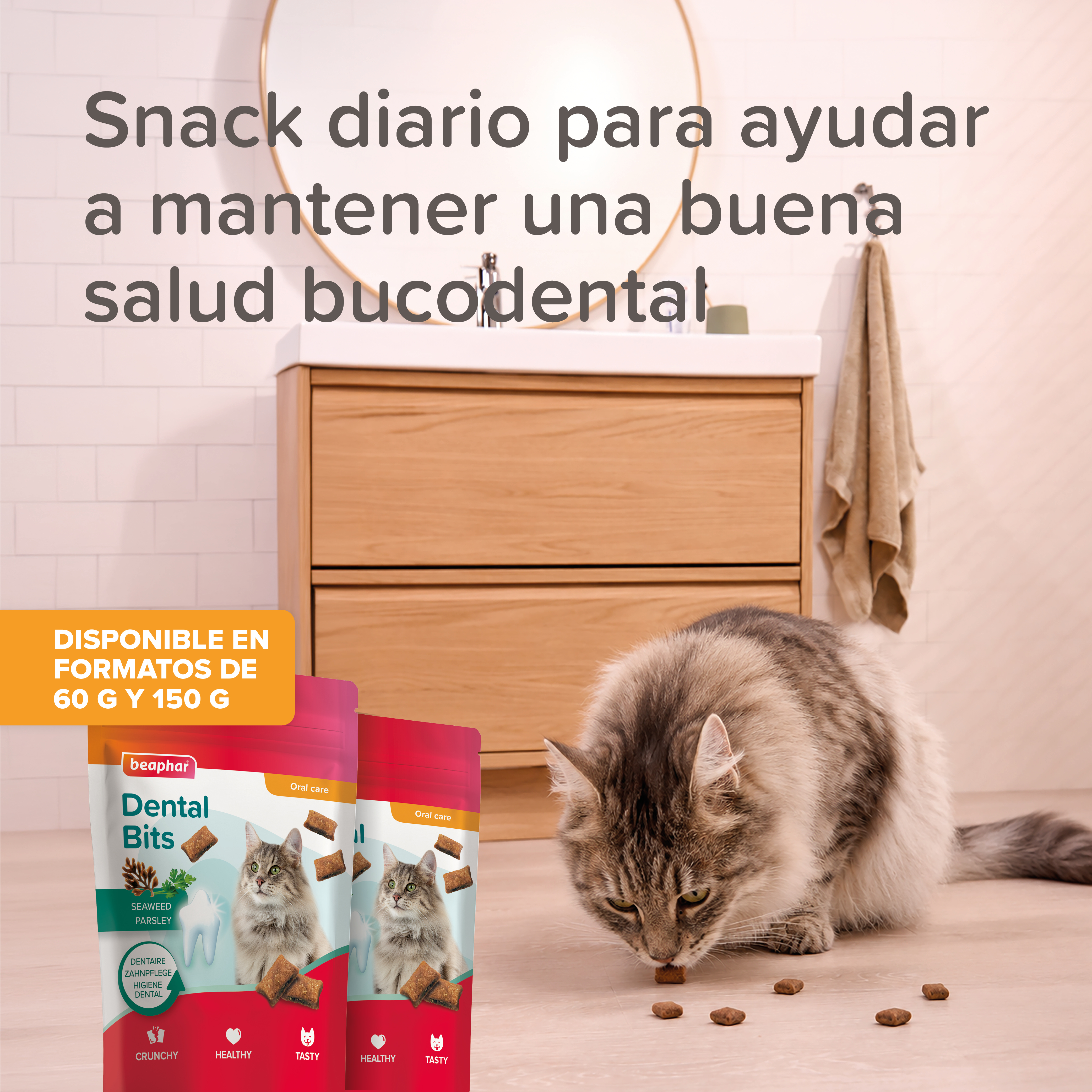 Beaphar Dental Bits - Snack para Gatos - 150g