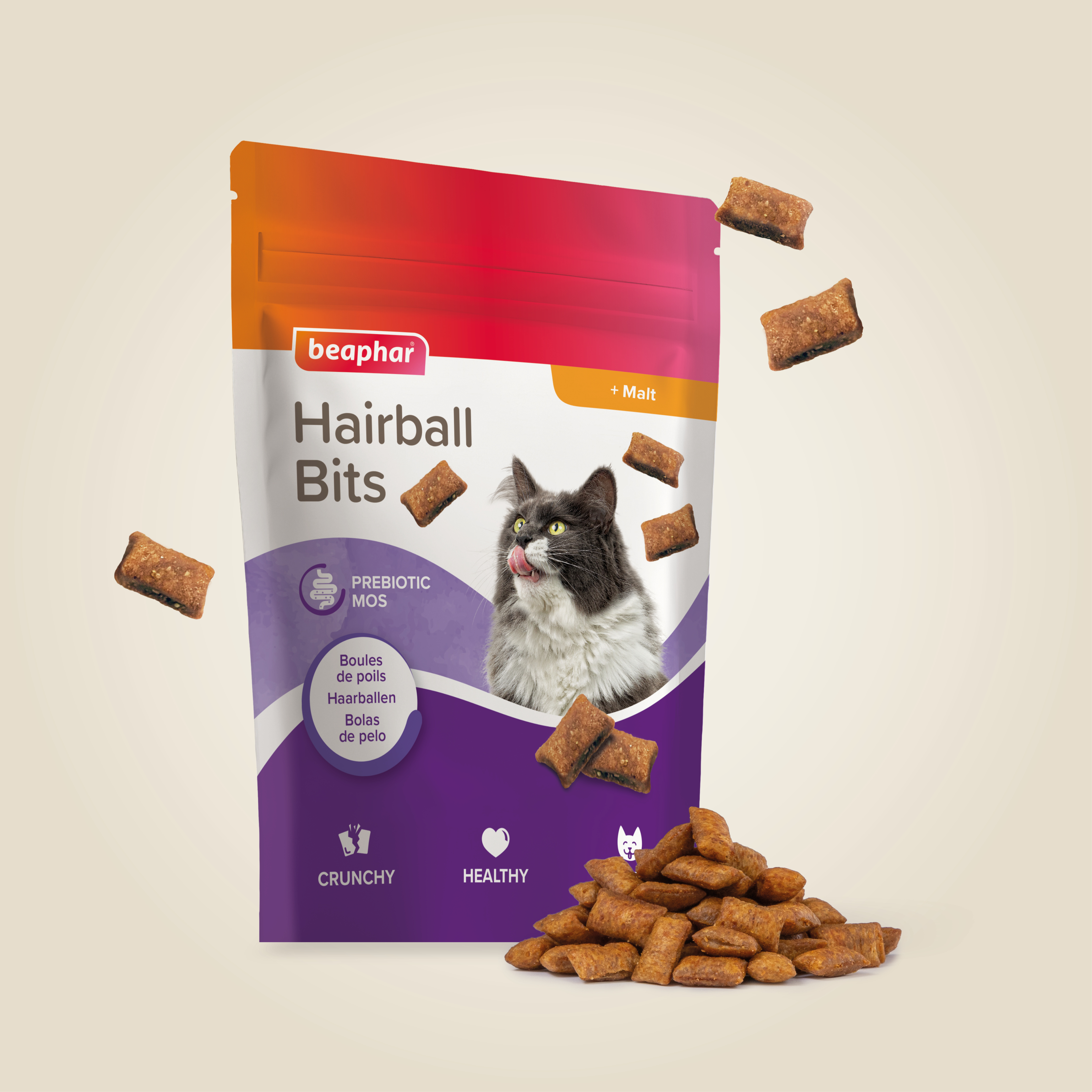 Beaphar Hairball Bits - Snack para Gatos - 150g