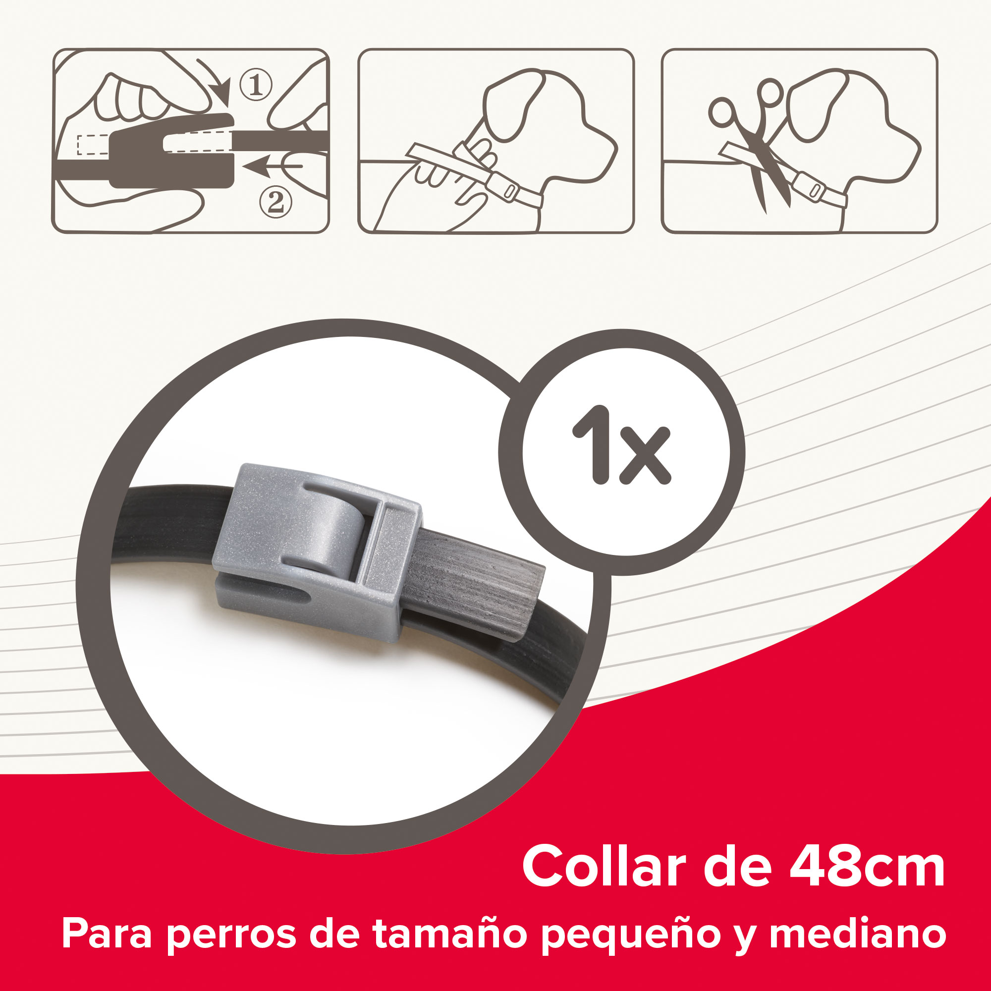 Beaphar Canishield®  Collar Antiparasitario Perro Pequeño y Mediano - 2x48cm
