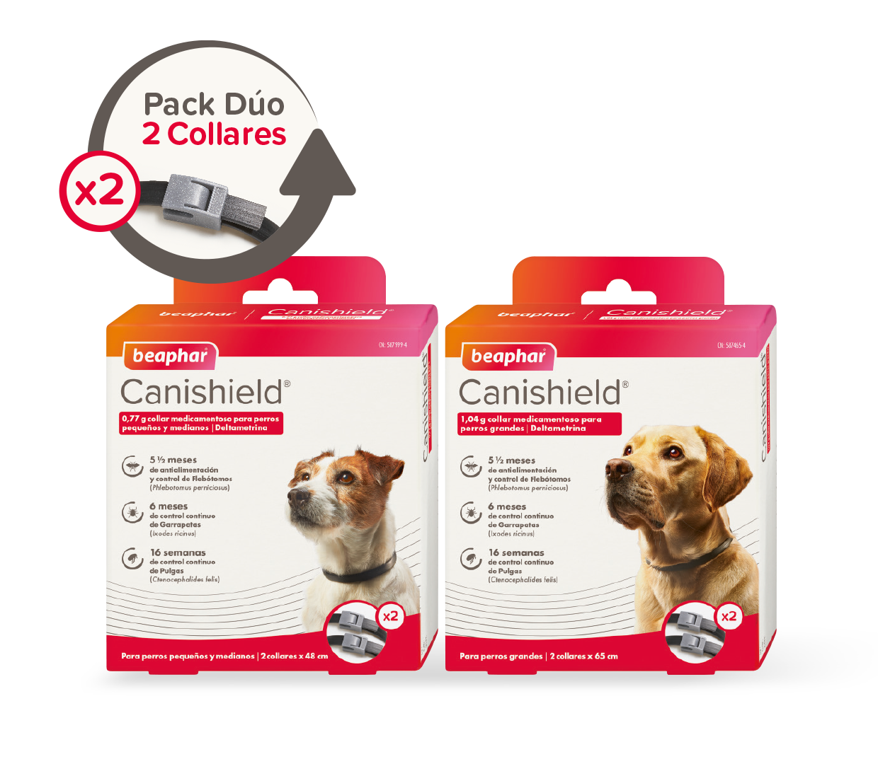 Beaphar Canishield® Collar Antiparasitario Perro Grande - 2 x 65cm