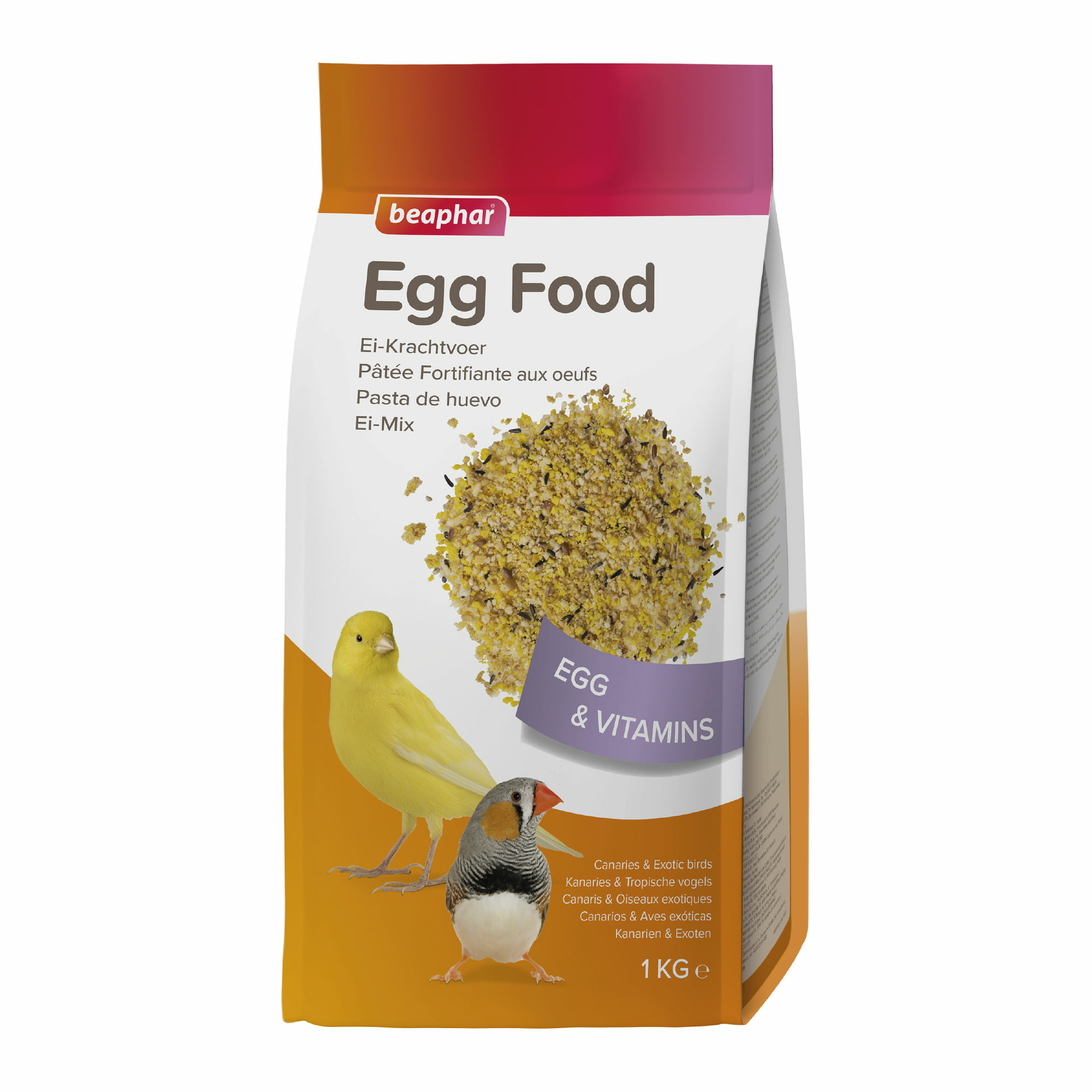 Beaphar Pasta de Huevo para Canarios y Aves Exóticas - 1kg