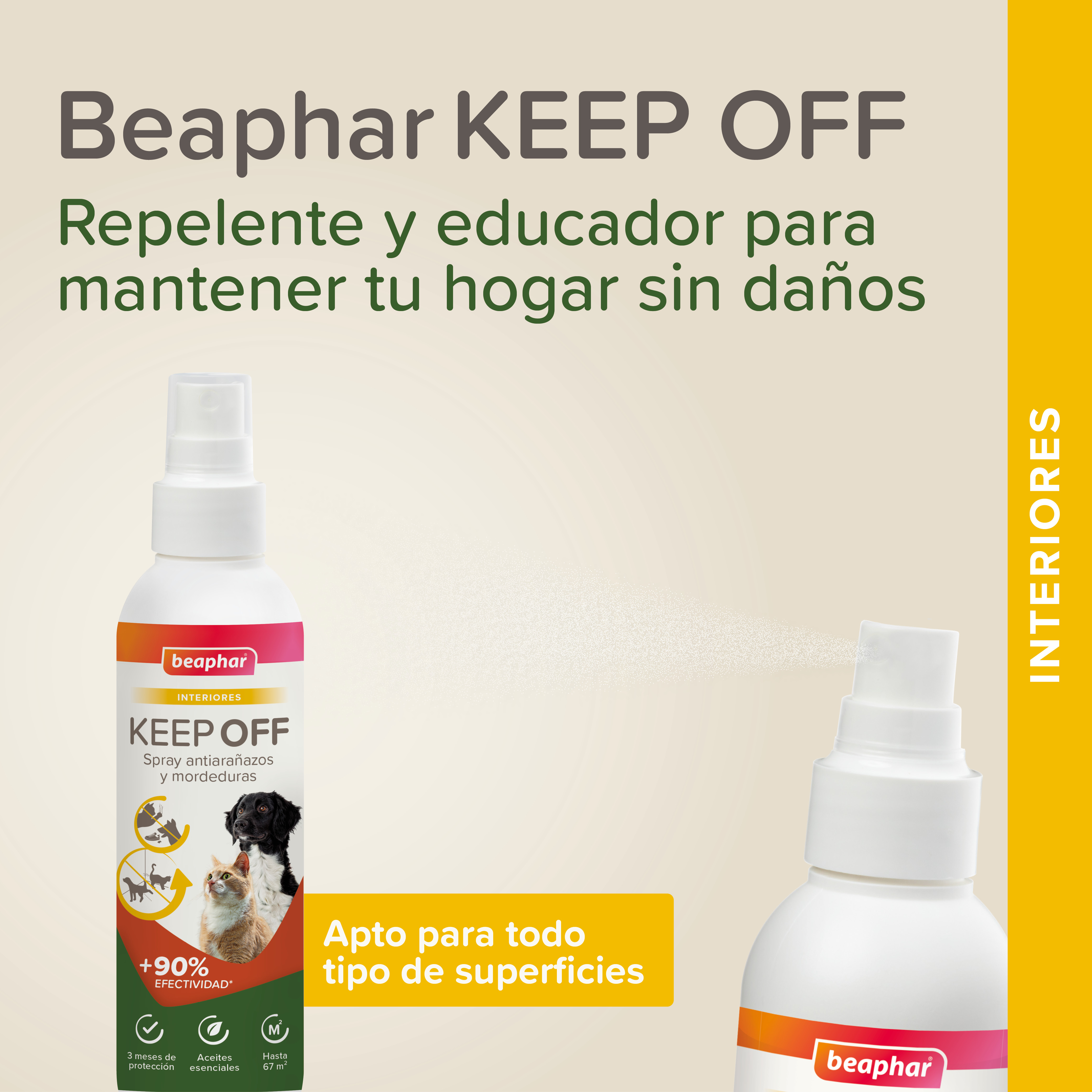 Beaphar Keep Off Spray Educador Interiores - 200ml