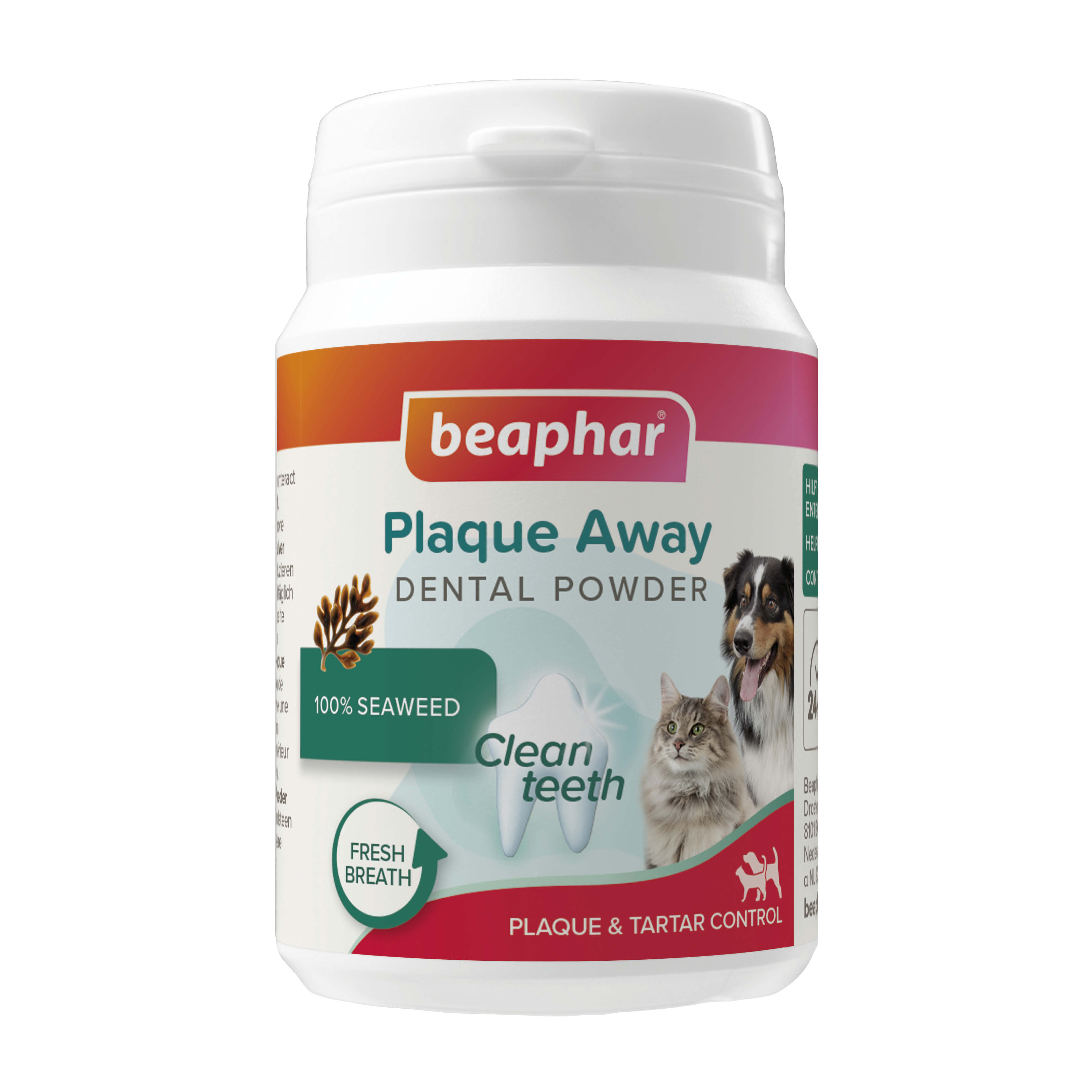 Beaphar Plaque Away Polvos Dentales Perros y Gatos - 80g