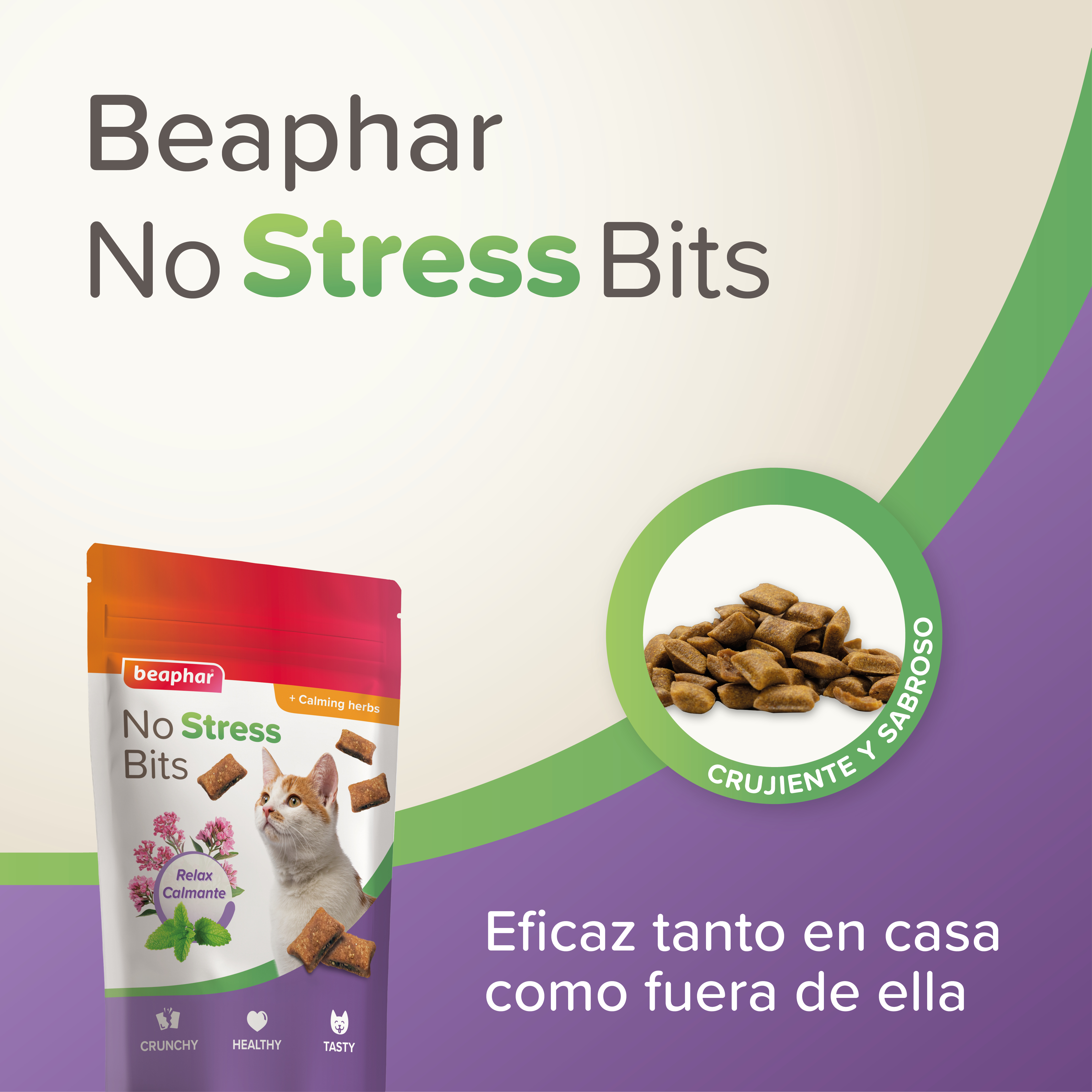 Beaphar No Stress Bits - Snack para Gatos - 60g