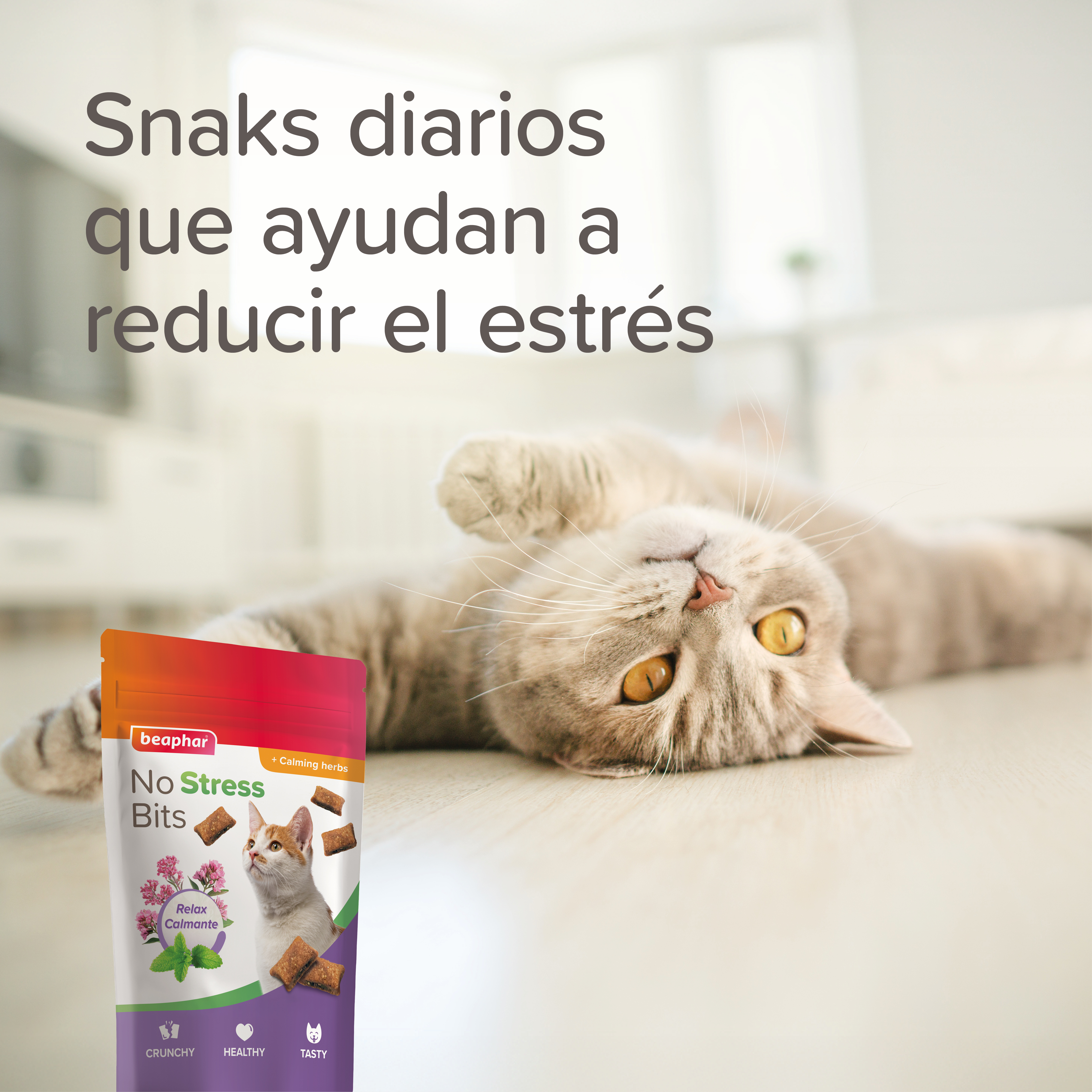 Beaphar No Stress Bits - Snack para Gatos - 60g