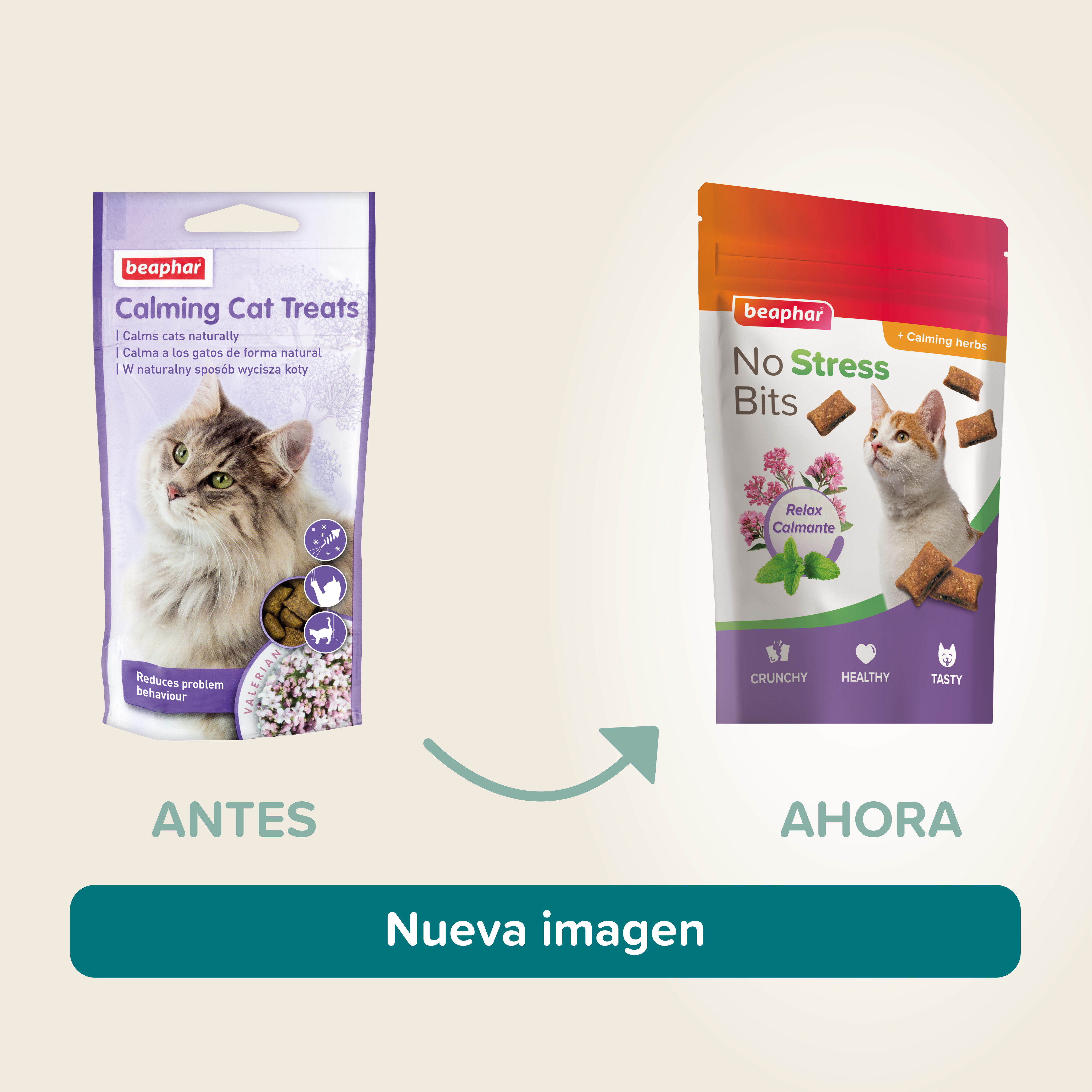 Beaphar No Stress Bits - Snack para Gatos - 60g