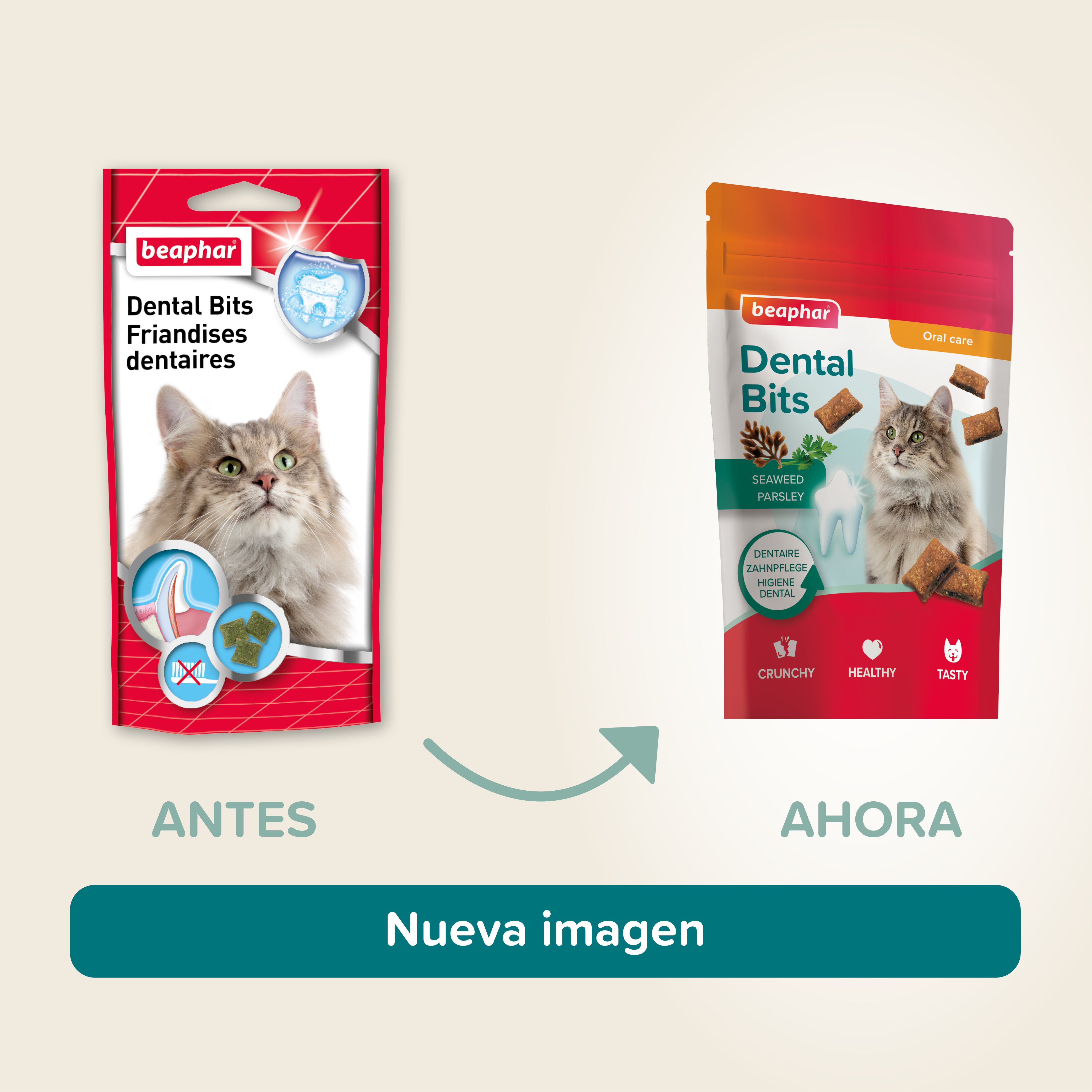 Beaphar Dental Bits - Snack para Gatos - 60g