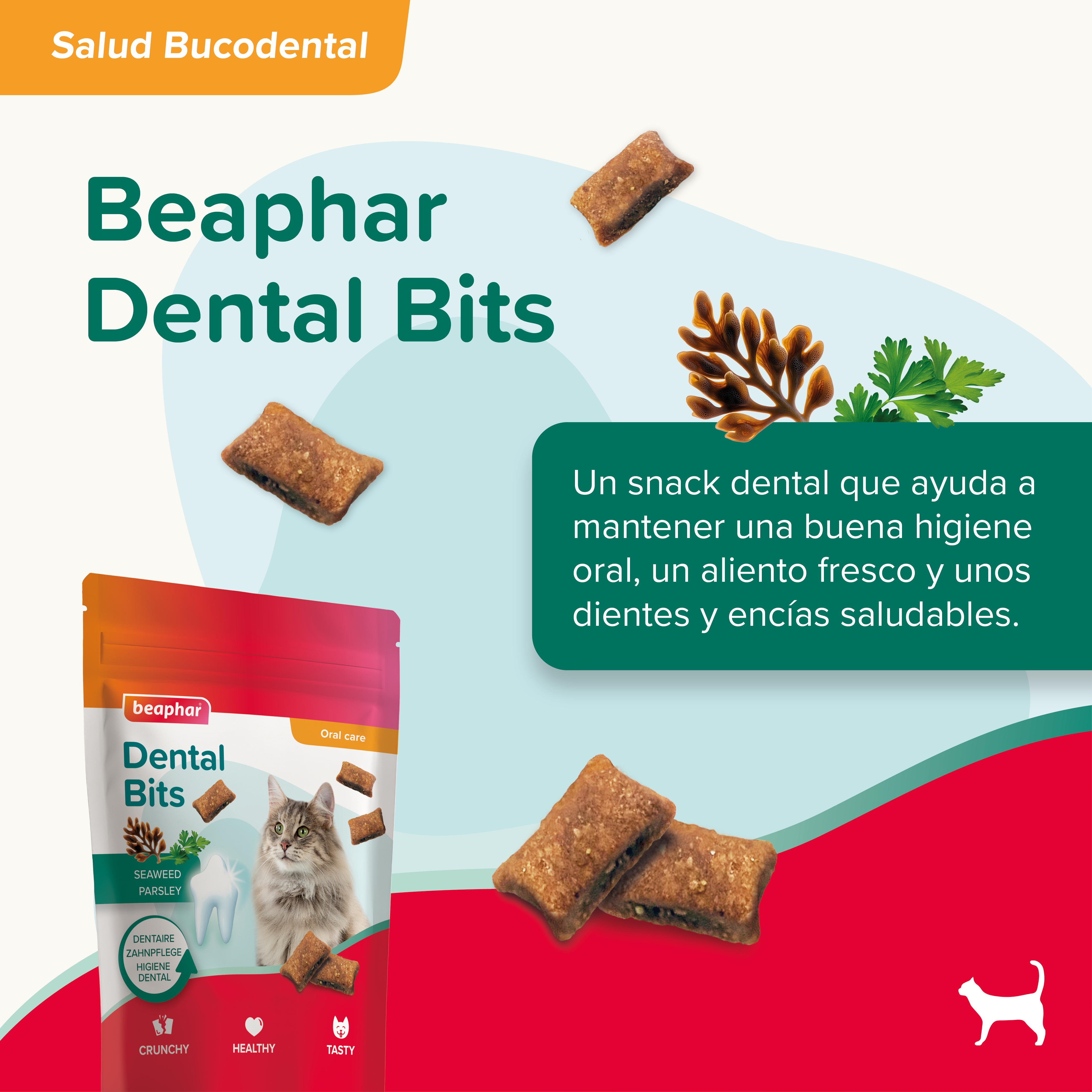 Beaphar Dental Bits - Snack para Gatos - 60g