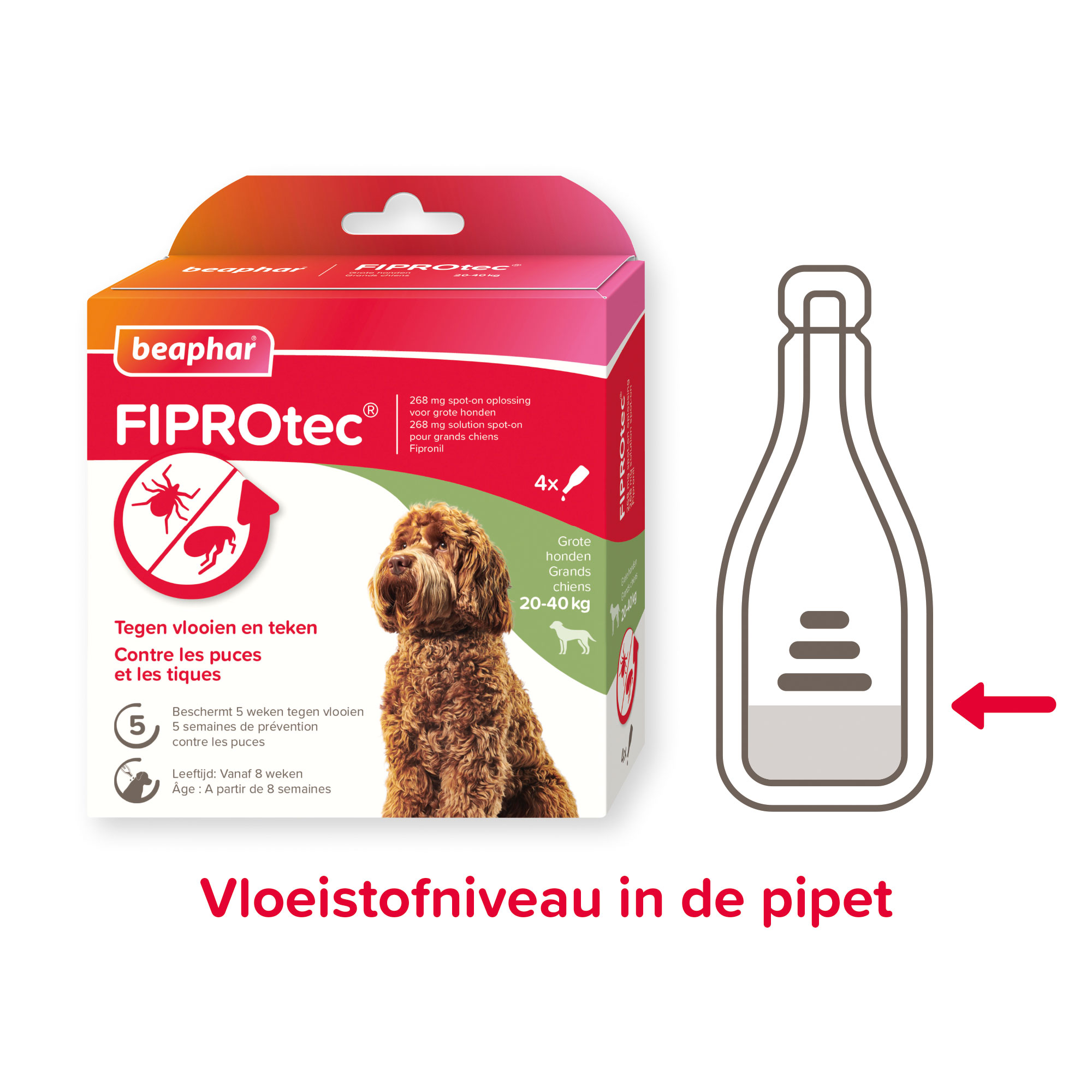 Beaphar FIPROtec® Spot-On hond 20-40kg 4 pipetten