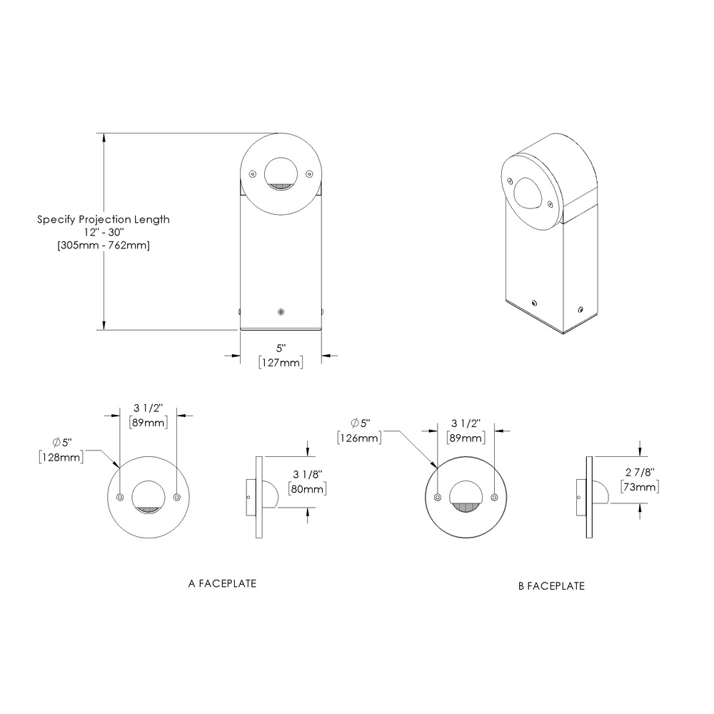 STEP STAR - Bollard - Line Voltage Via Transformer - Lamp MR16 Gu5.3 - Faceplate: Standard