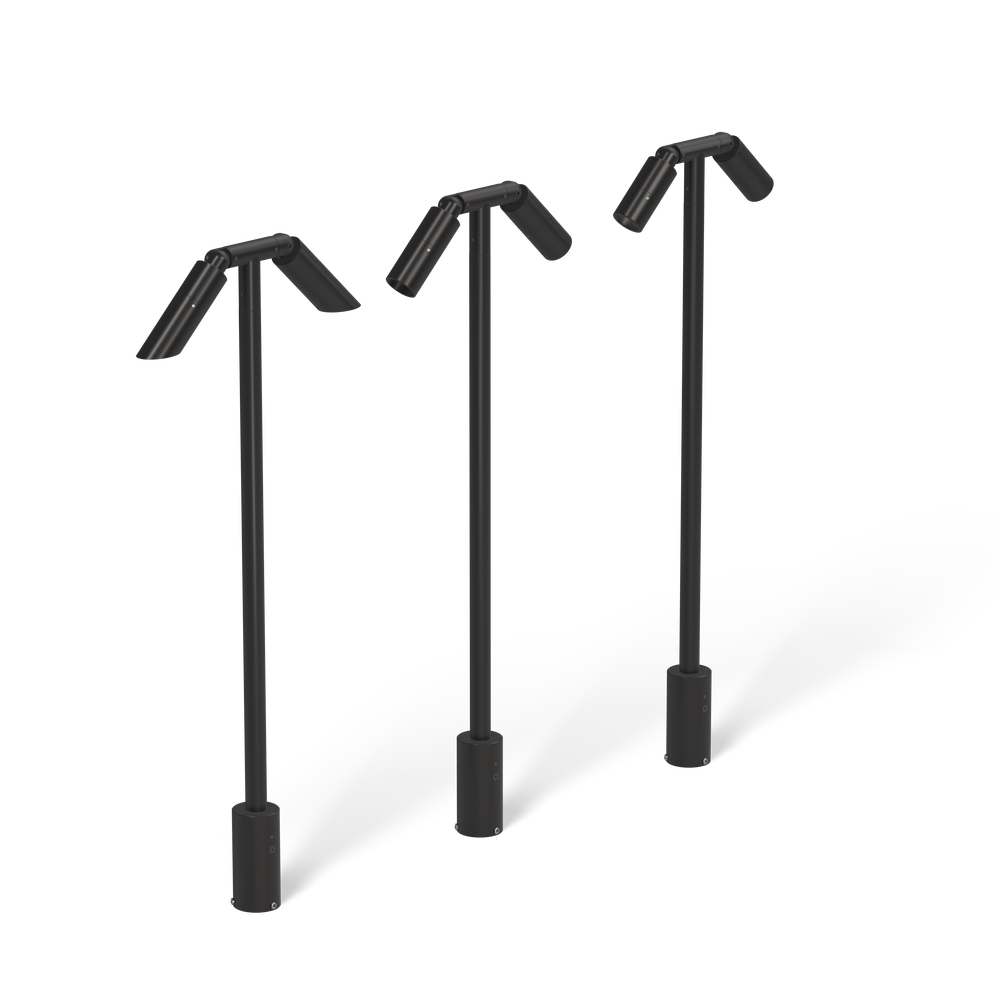 MICRO NITE - Bollard - Line Voltage Via Transformer - LED High-Power - Style C - 2 Fixtures